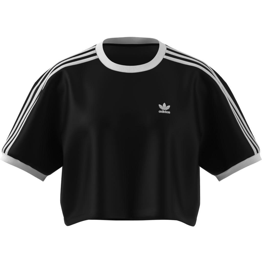 Adicolor 3-Stripes Loose Crop T-shirt, Black, , large image number 4
