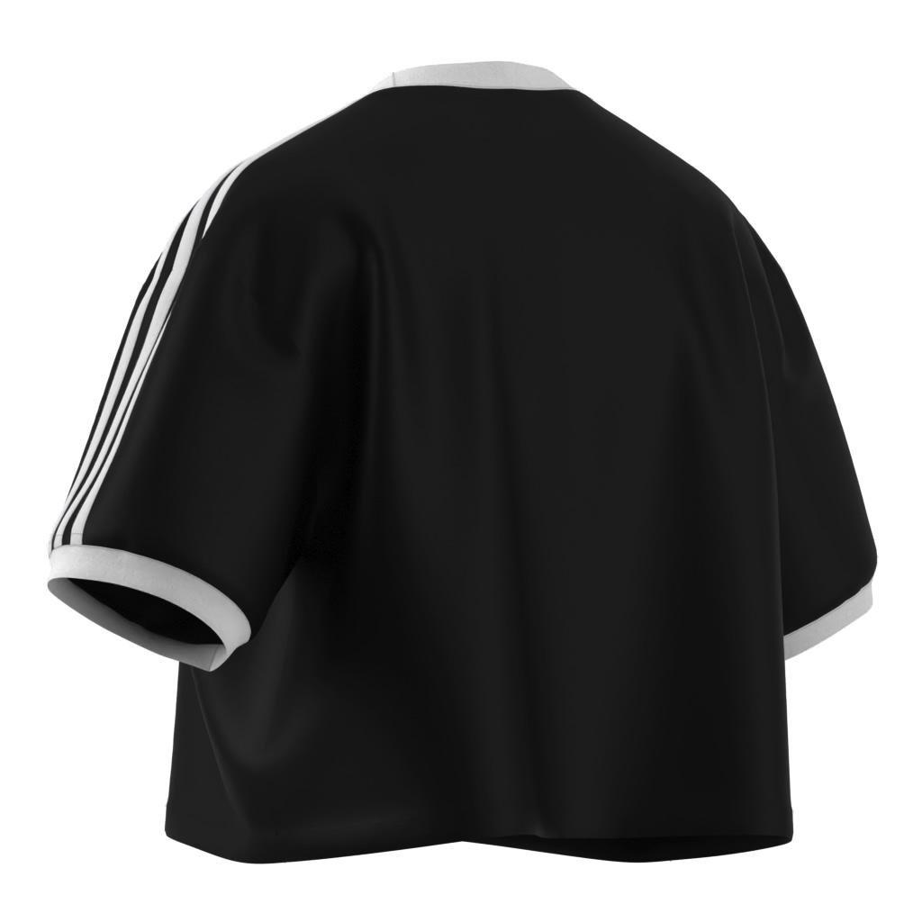 Adicolor 3-Stripes Loose Crop T-shirt, Black, , large image number 5