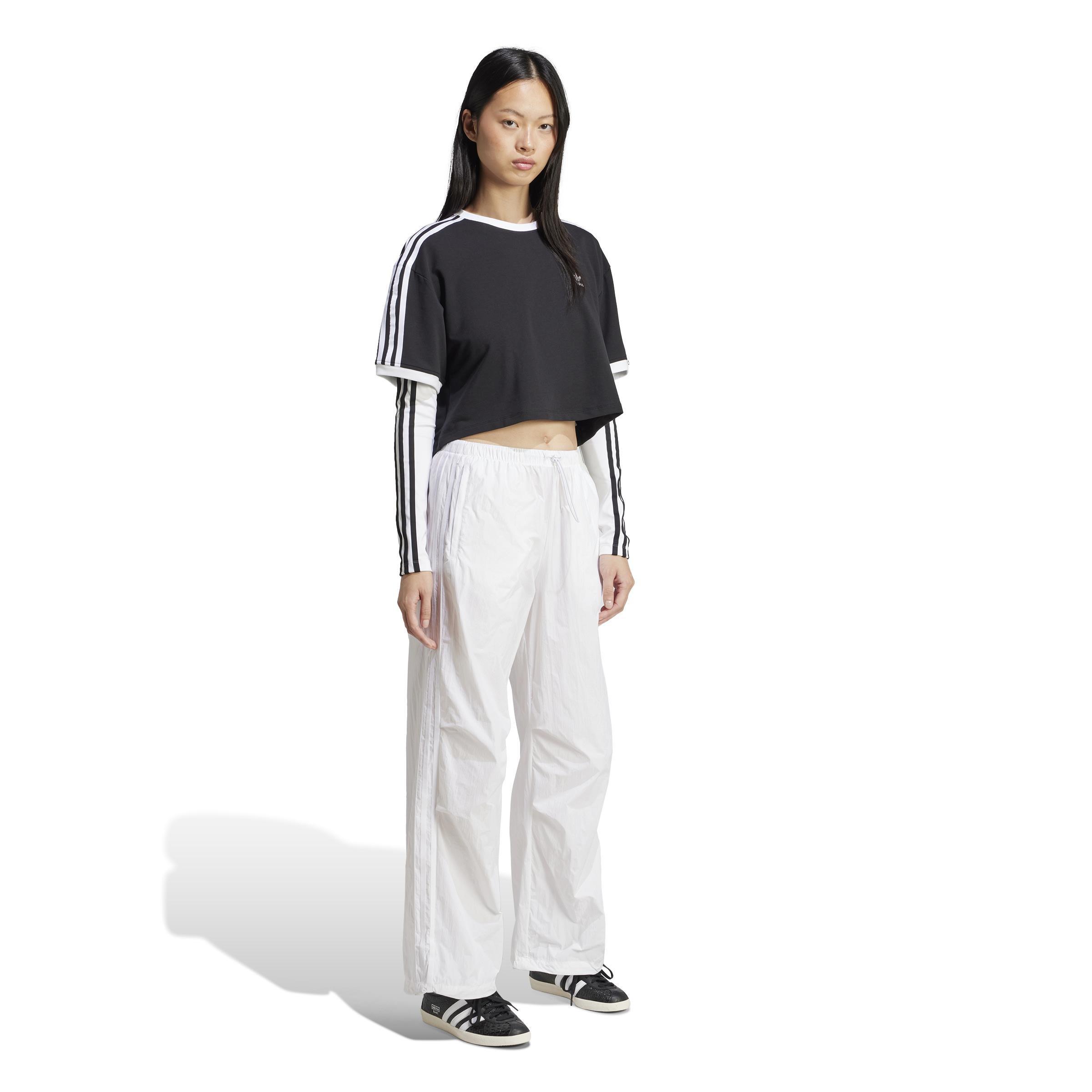 Adicolor 3-Stripes Loose Crop T-shirt, Black, , large image number 6