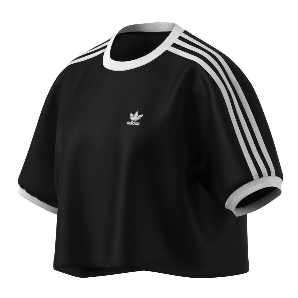 Adicolor 3-Stripes Loose Crop T-shirt, Black, , large image number 9