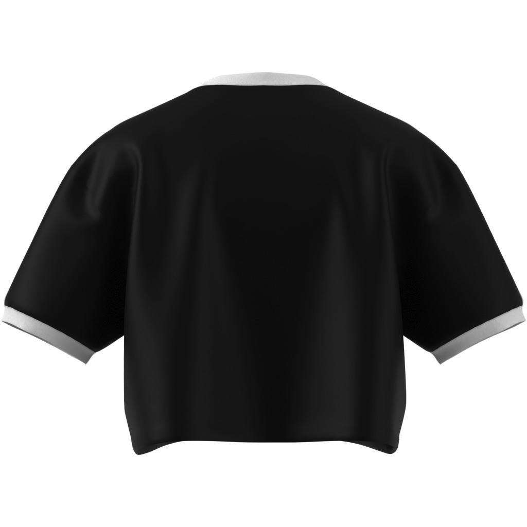 Adicolor 3-Stripes Loose Crop T-shirt, Black, , large image number 11