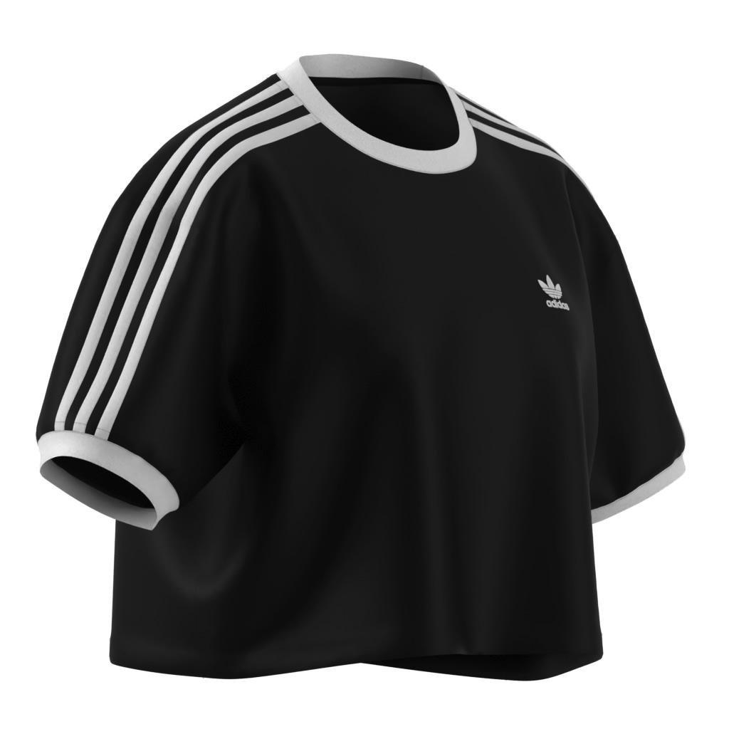 Adicolor 3-Stripes Loose Crop T-shirt, Black, , large image number 12