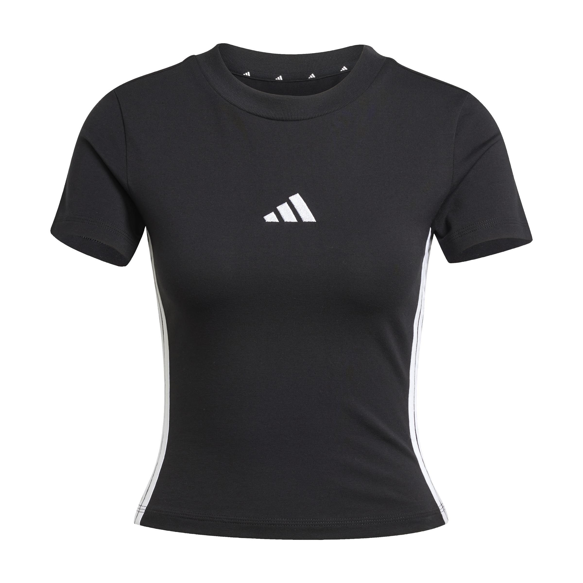 Essentials 3-Stripes Slim Baby T-Shirt, Black, A701_ONE, large image number 0