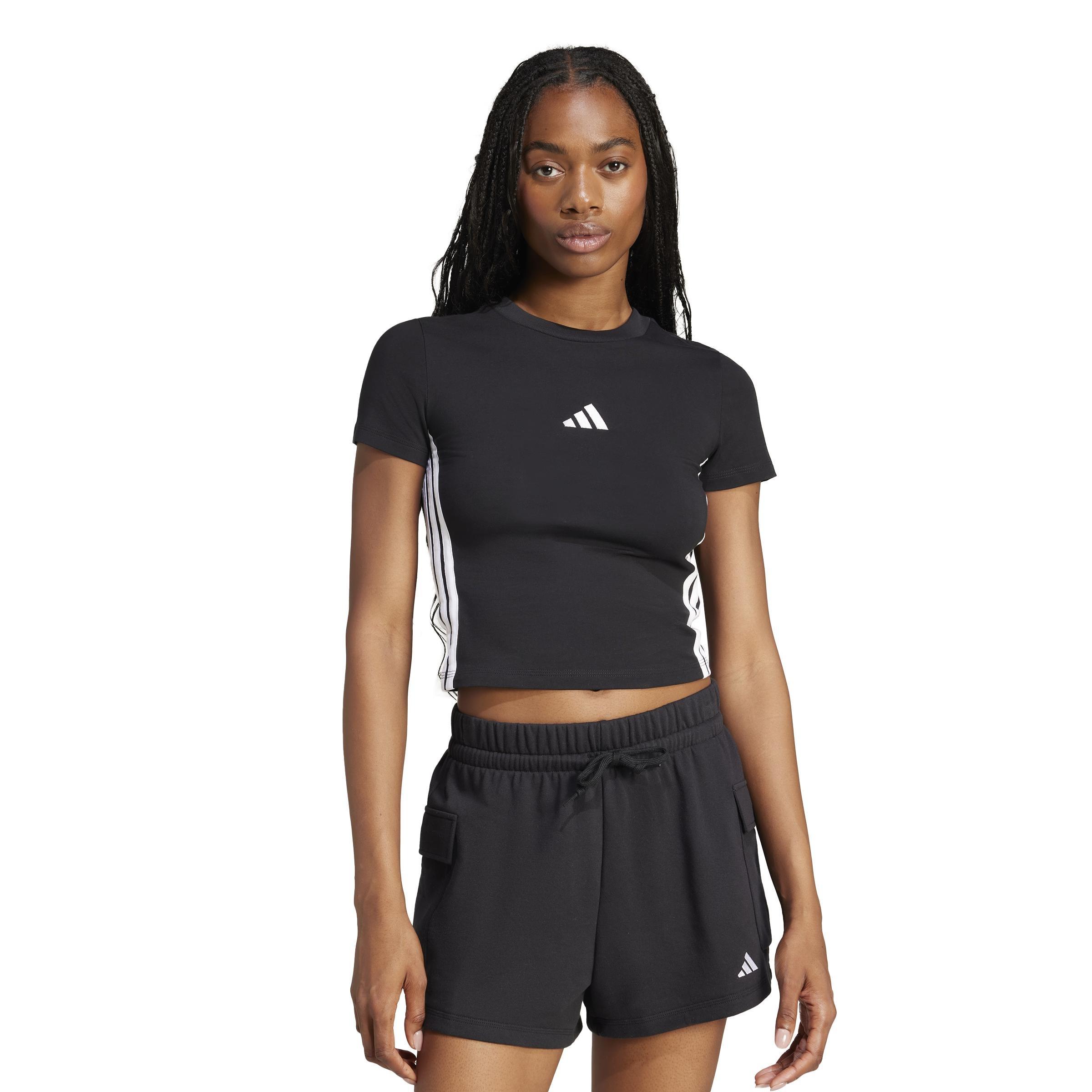 Essentials 3-Stripes Slim Baby T-Shirt, Black, A701_ONE, large image number 5
