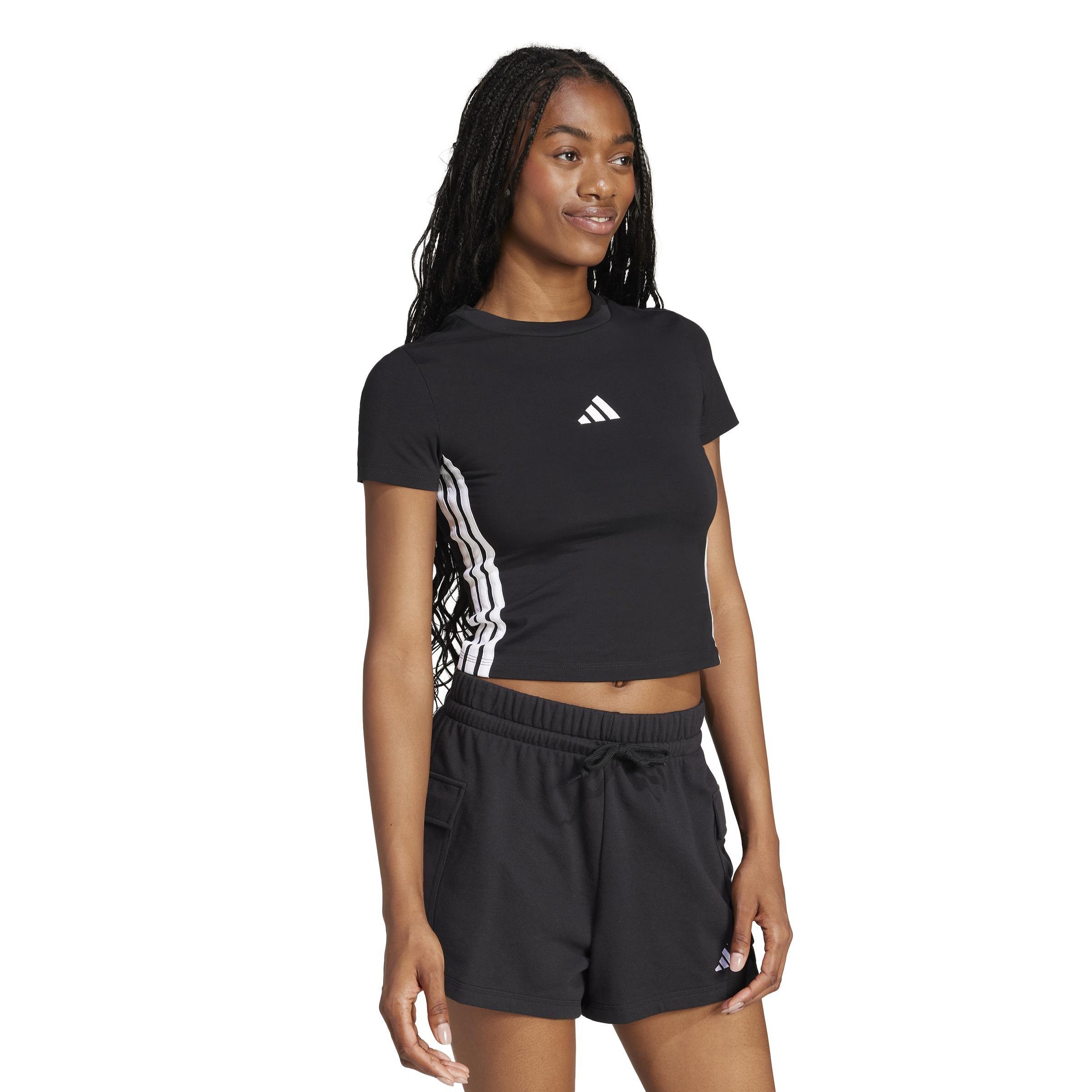 Essentials 3-Stripes Slim Baby T-Shirt, Black, A701_ONE, large image number 7