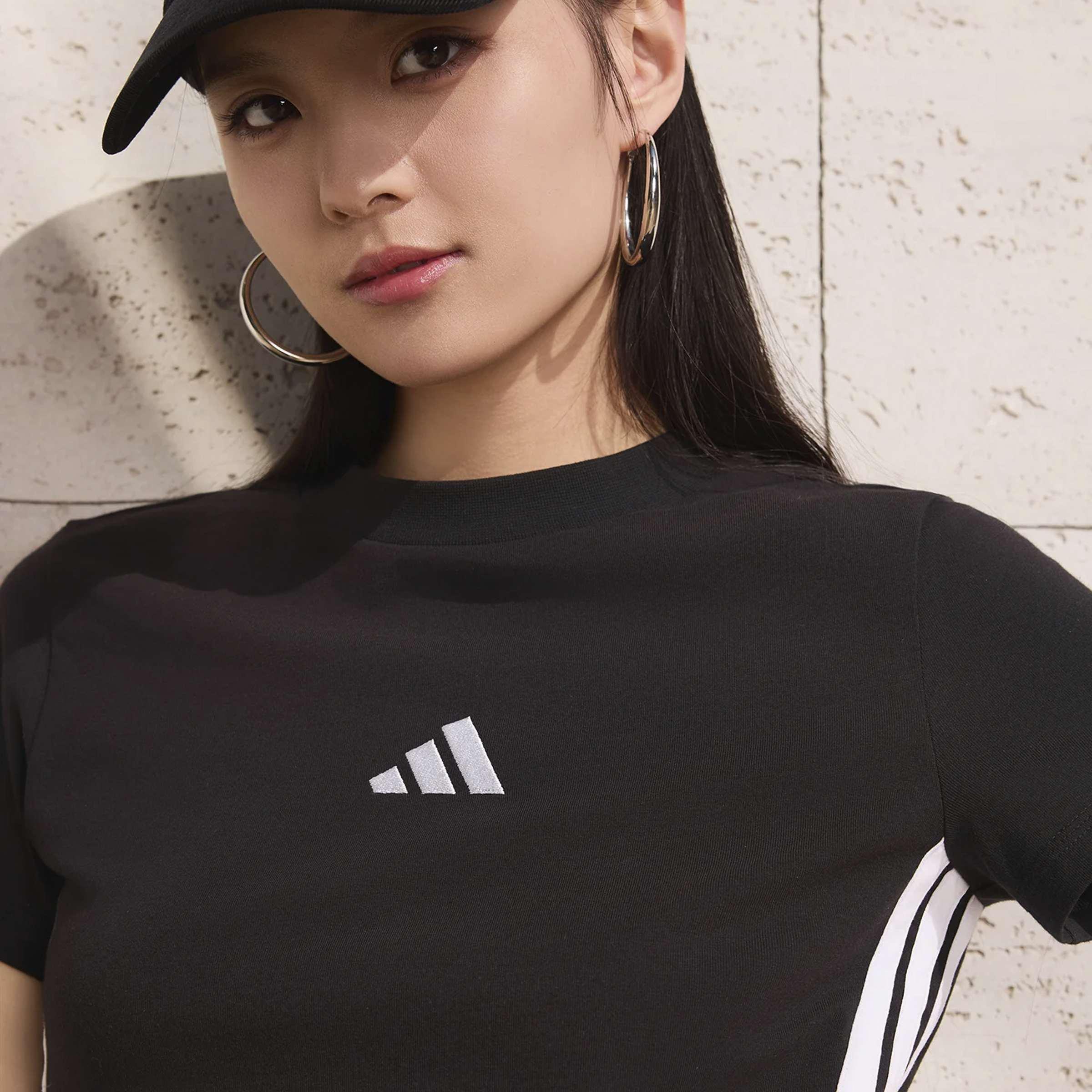 Essentials 3-Stripes Slim Baby T-Shirt, Black, A701_ONE, large image number 8