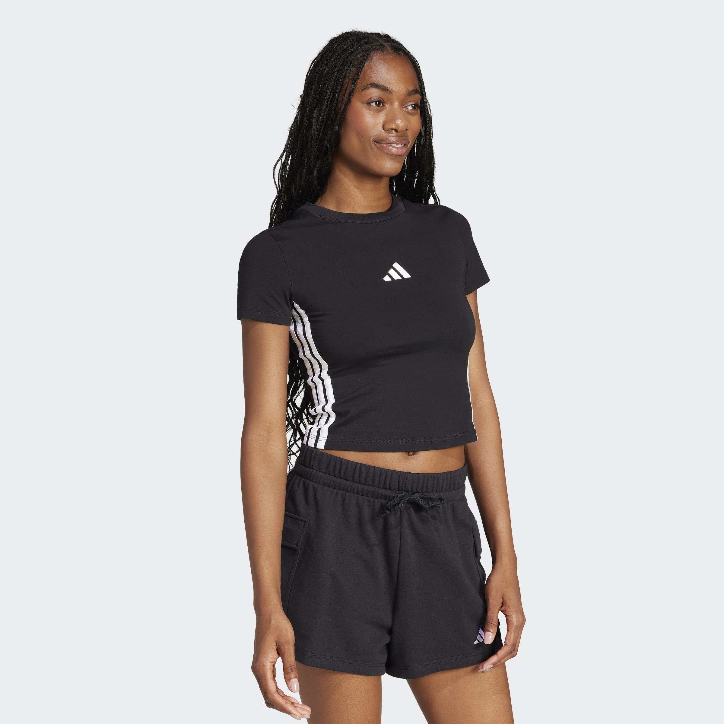 Essentials 3-Stripes Slim Baby T-Shirt, Black, A701_ONE, large image number 9