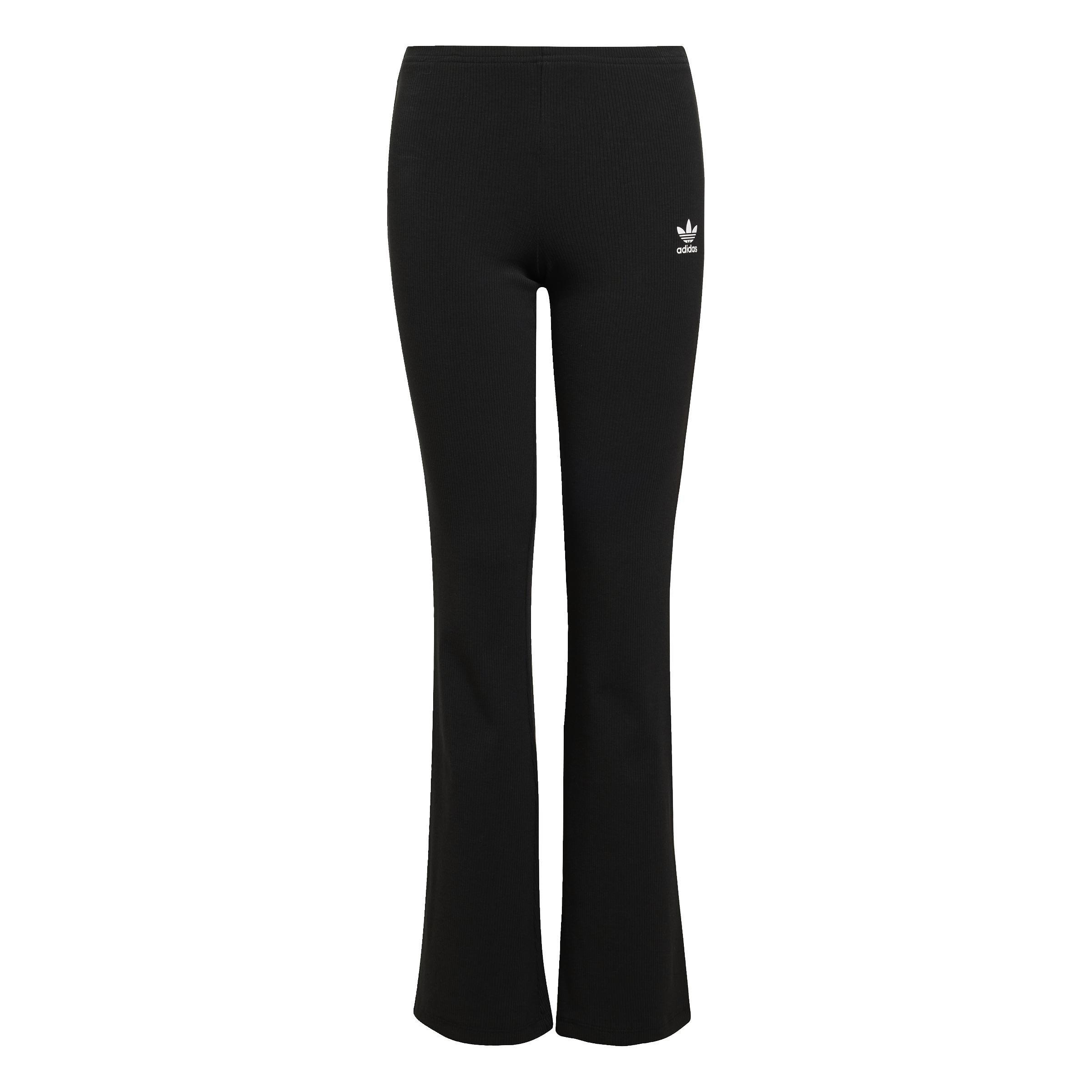 Ribbed Flared Pants, Black, A701_ONE, large image number 0