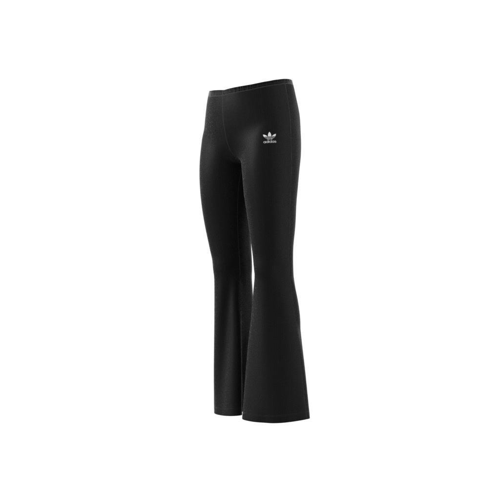 Kids Ribbed Flared Pants, Black, , large image number 5