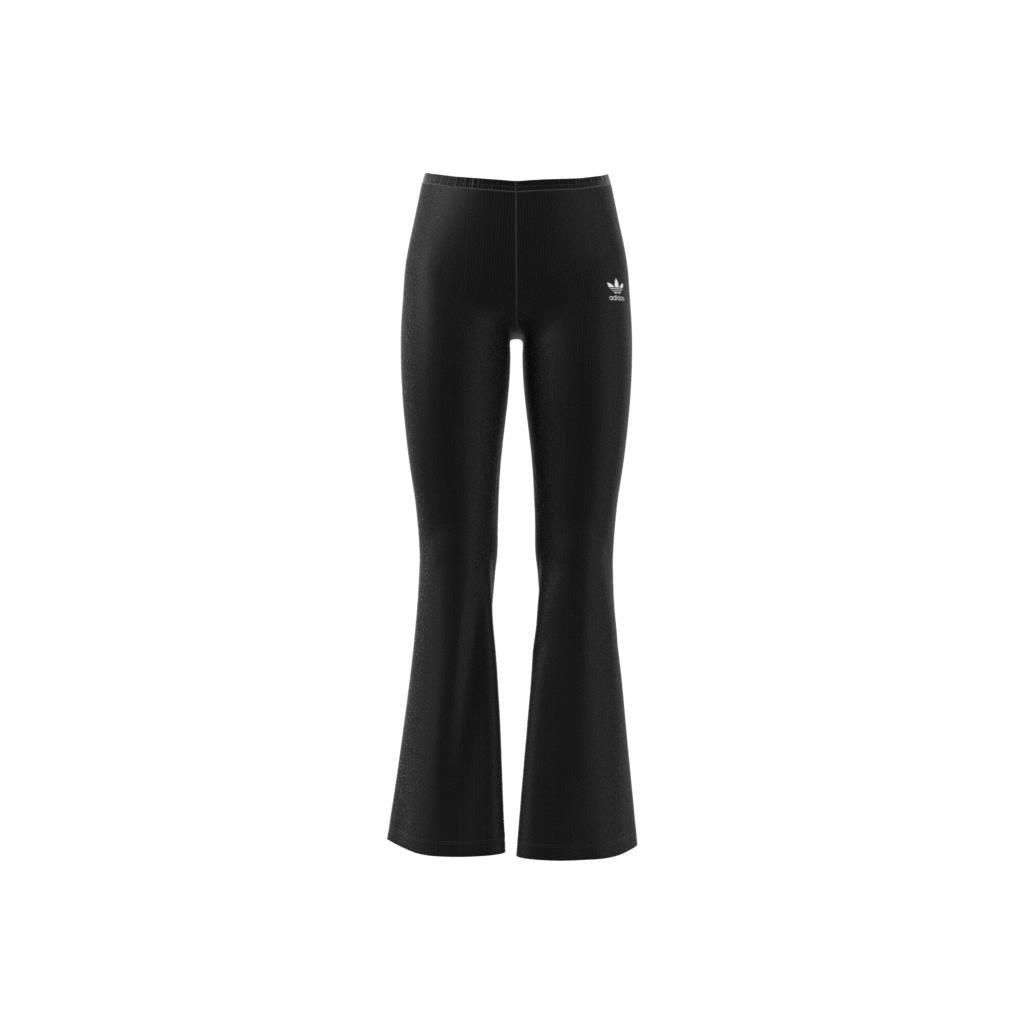 Ribbed Flared Pants, Black, A701_ONE, large image number 7