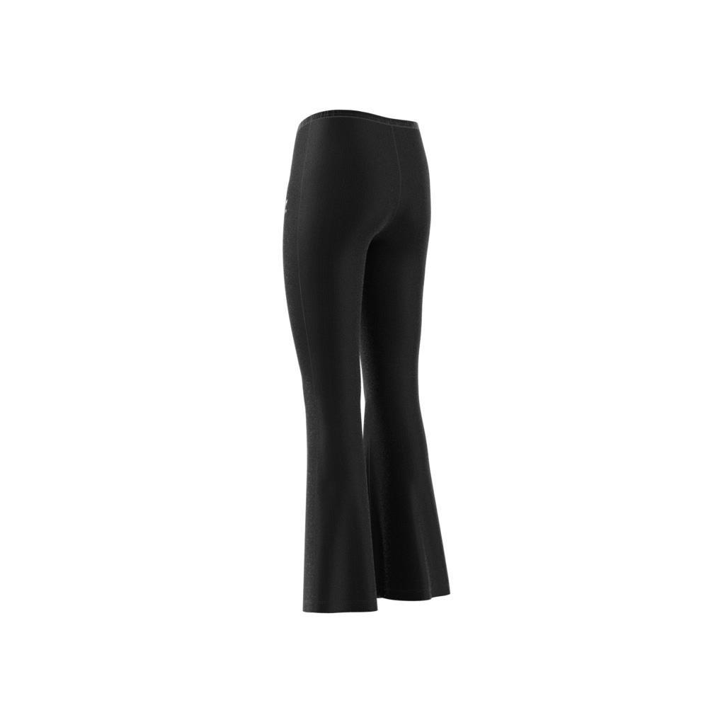 Kids Ribbed Flared Pants, Black, , large image number 8