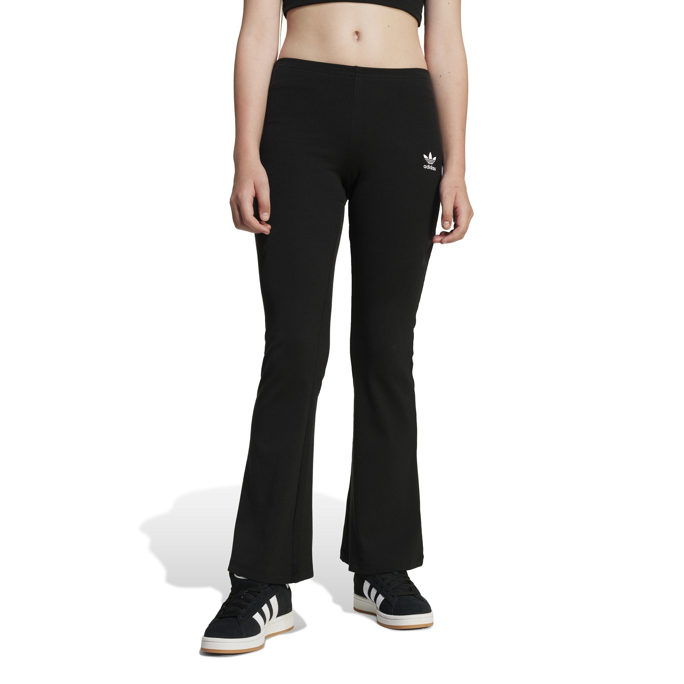 Kids Ribbed Flared Pants, Black, , large image number 10