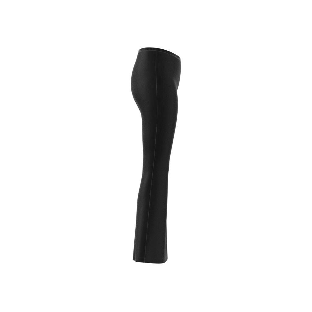 Kids Ribbed Flared Pants, Black, , large image number 11