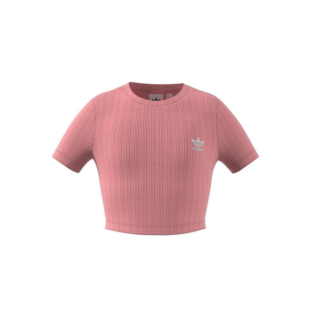 Kids Ribbed Crop Tee, Pink, , large image number 4