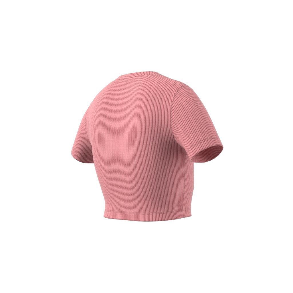Kids Ribbed Crop Tee, Pink, , large image number 5