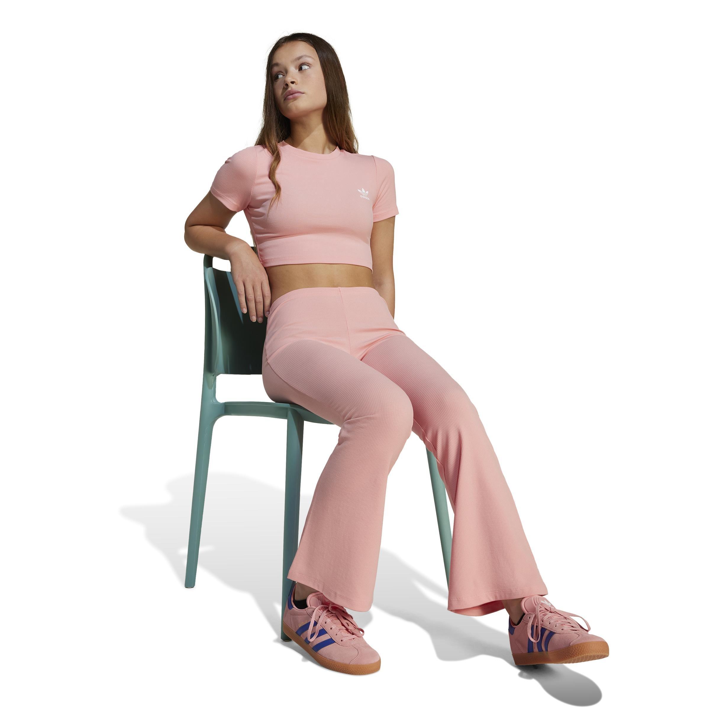 Kids Ribbed Crop Tee, Pink, , large image number 6