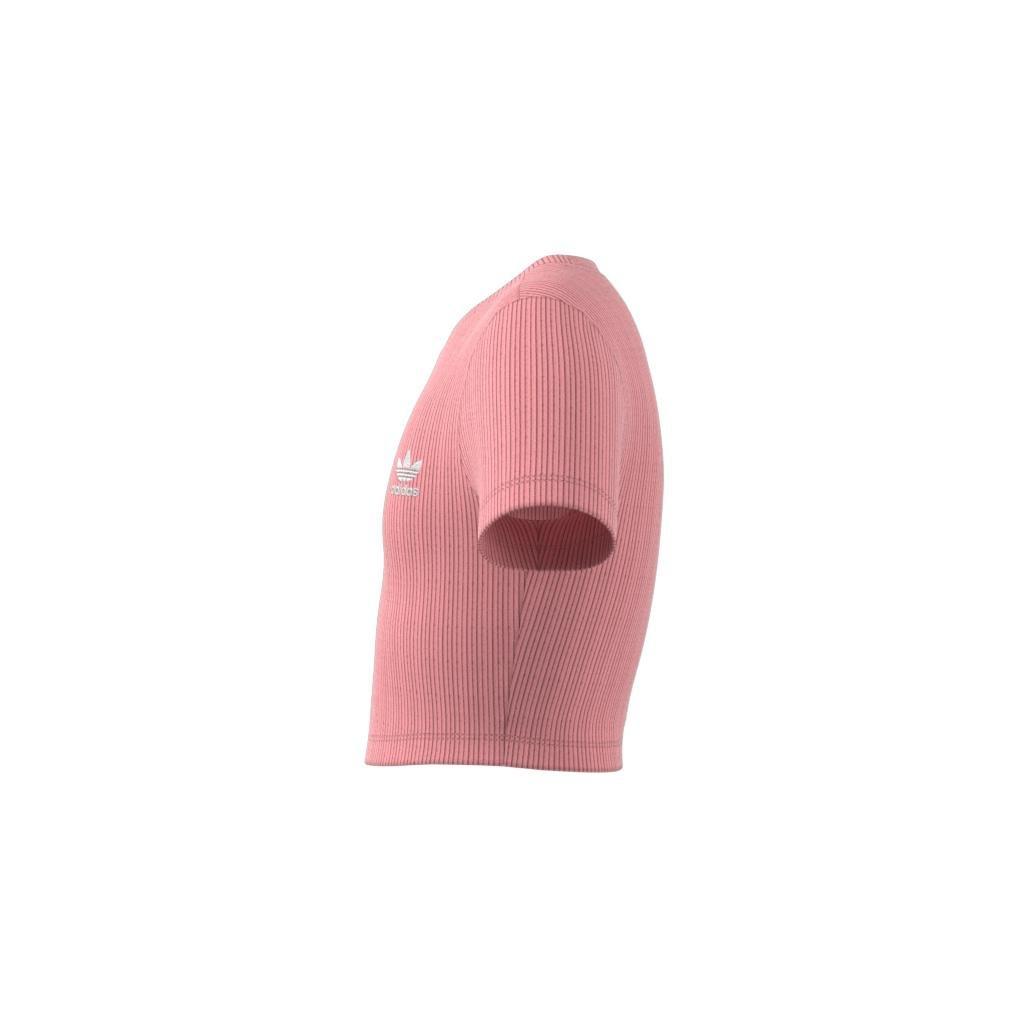Kids Ribbed Crop Tee, Pink, , large image number 7