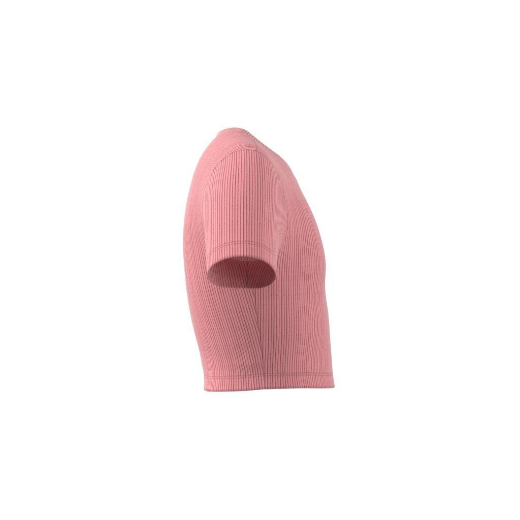 Kids Ribbed Crop Tee, Pink, , large image number 10
