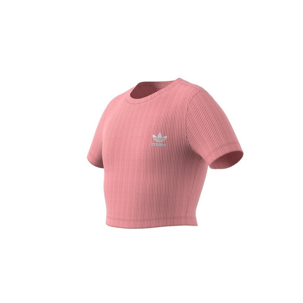 Kids Ribbed Crop Tee, Pink, , large image number 11