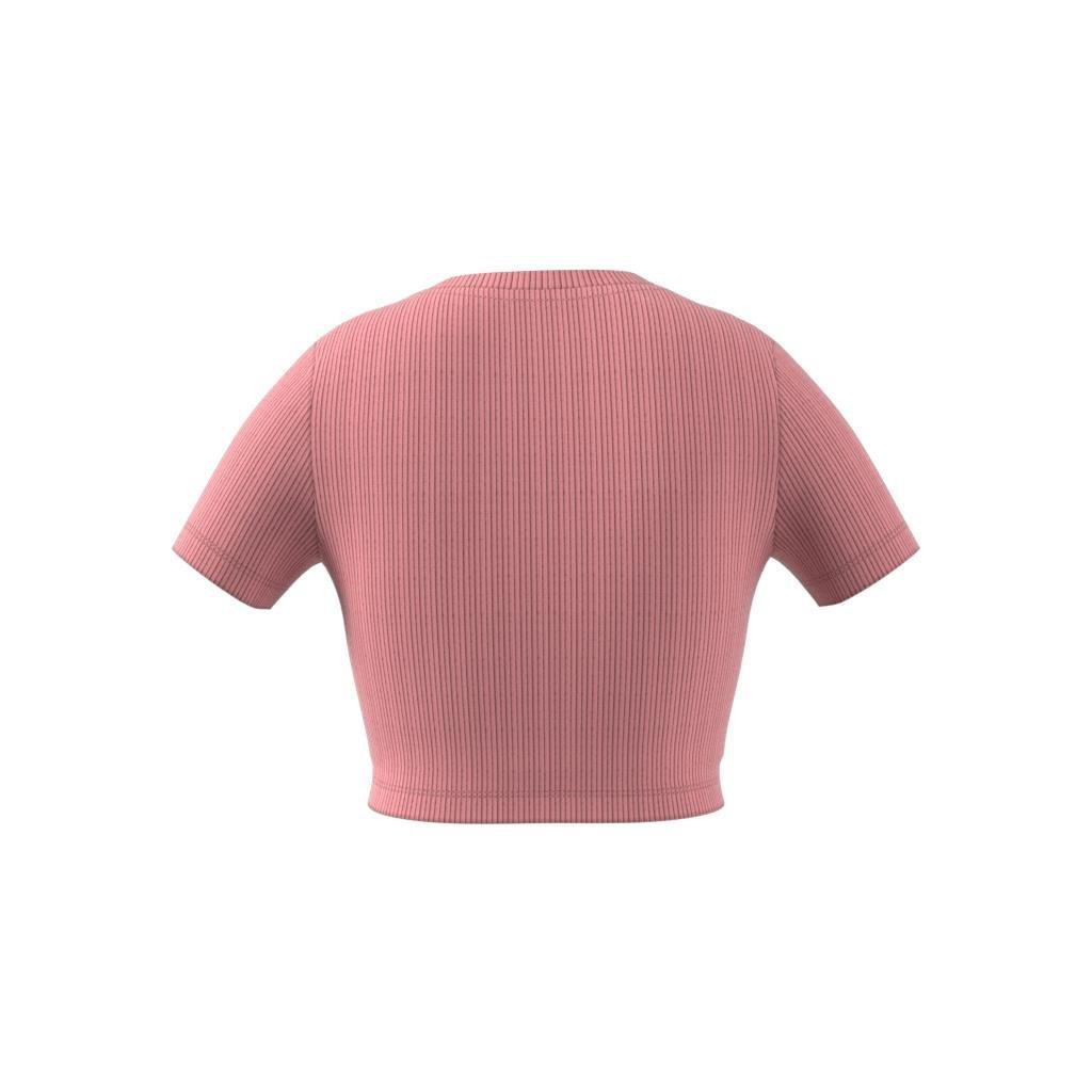 Kids Ribbed Crop Tee, Pink, , large image number 12