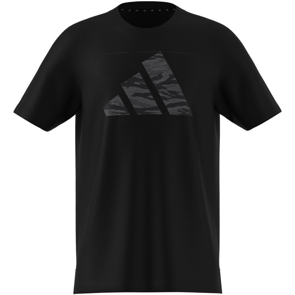 Unisex Kids Training Essentials Camo-Print T-Shirt, Black, A701_ONE, large image number 5