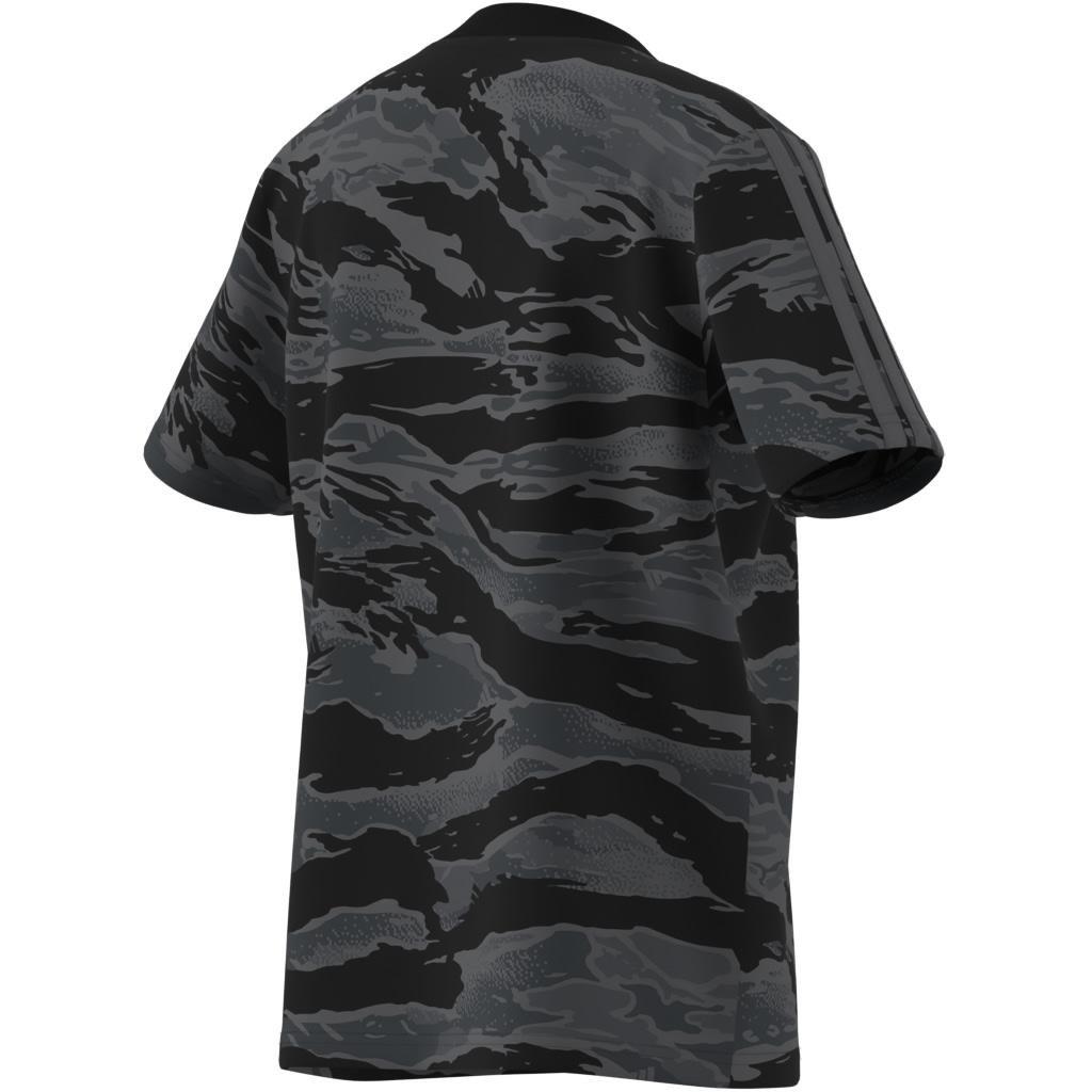 Unisex Kids Seasonal Essentials Camo T-Shirt, Black, , large image number 6