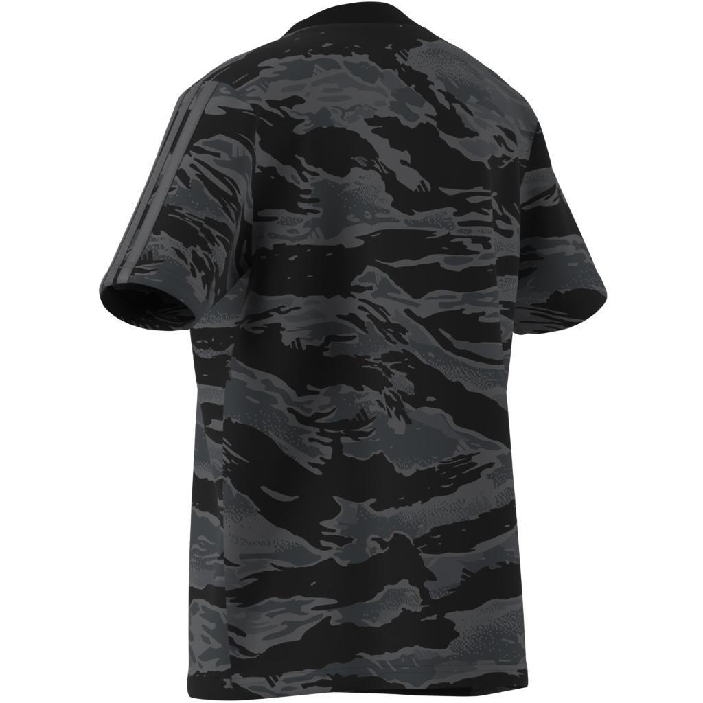 Unisex Kids Seasonal Essentials Camo T-Shirt, Black, , large image number 8