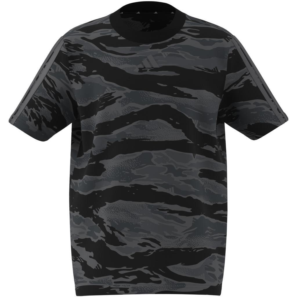 Unisex Kids Seasonal Essentials Camo T-Shirt, Black, , large image number 10