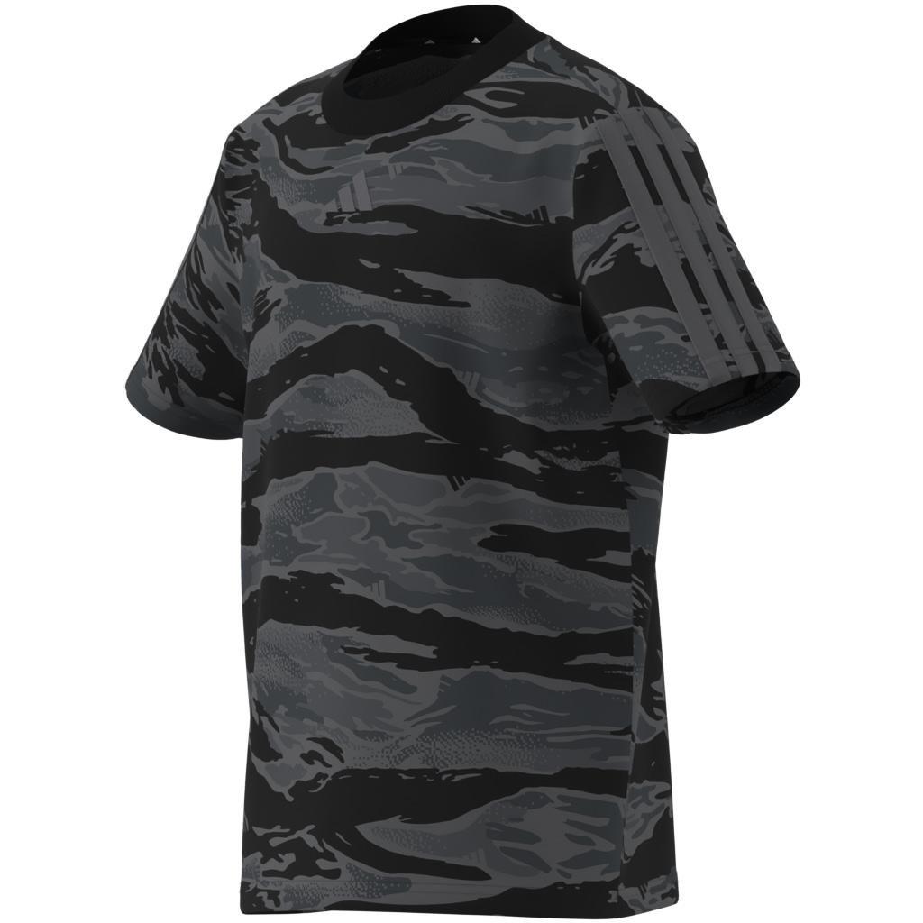 Unisex Kids Seasonal Essentials Camo T-Shirt, Black, , large image number 13