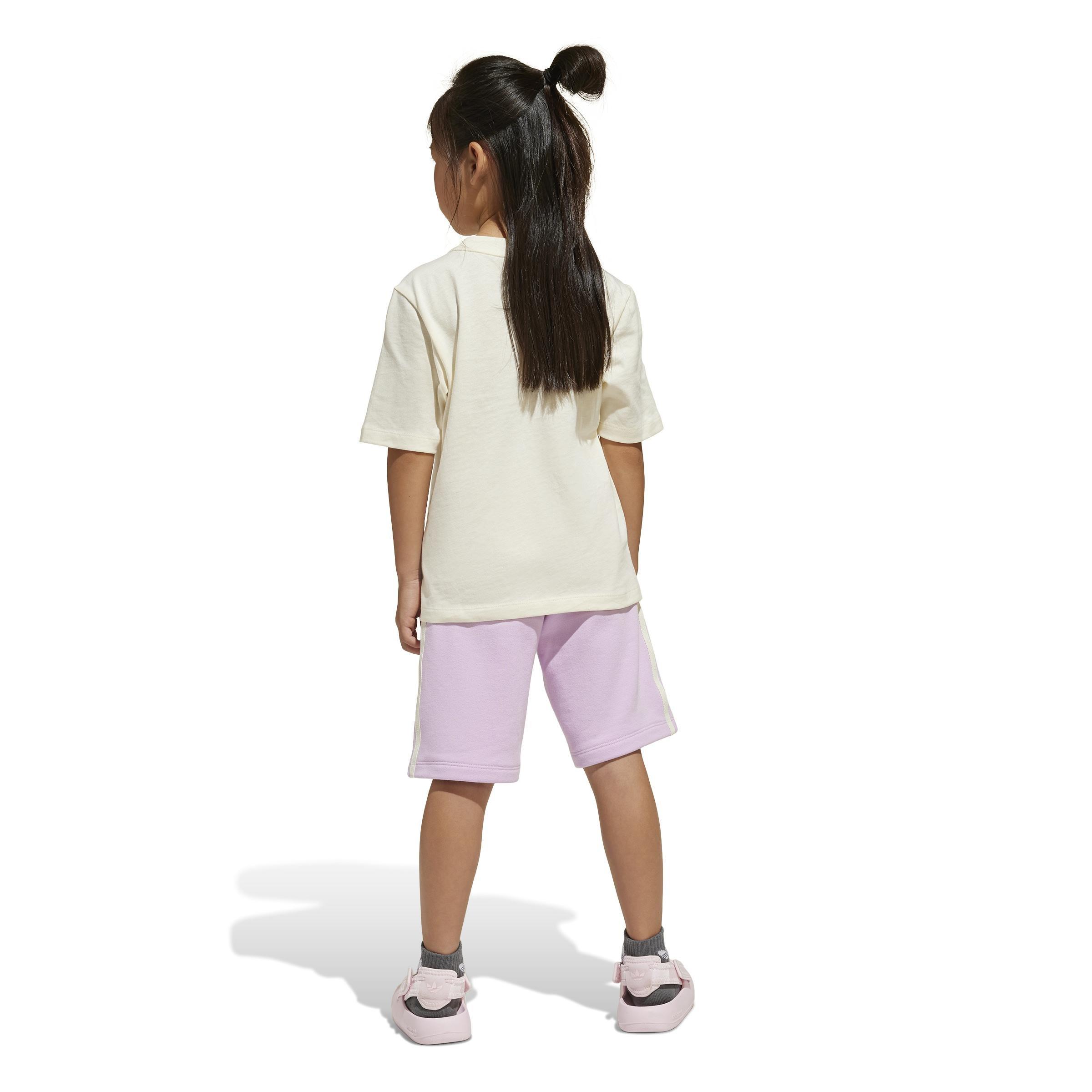 Unisex Kids Shorts and Tee Set, Beige, , large image number 1