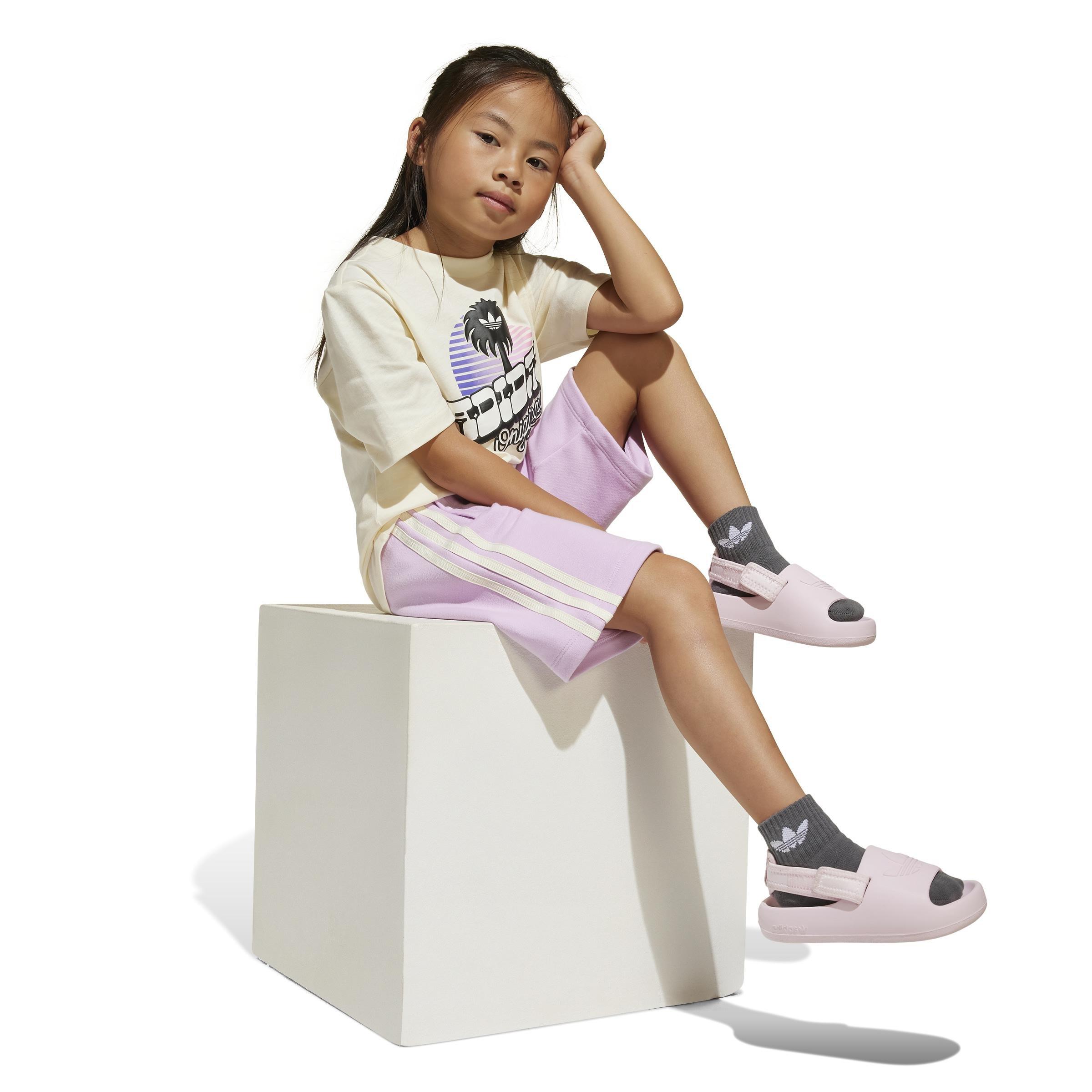 Unisex Kids Shorts and Tee Set, Beige, , large image number 7