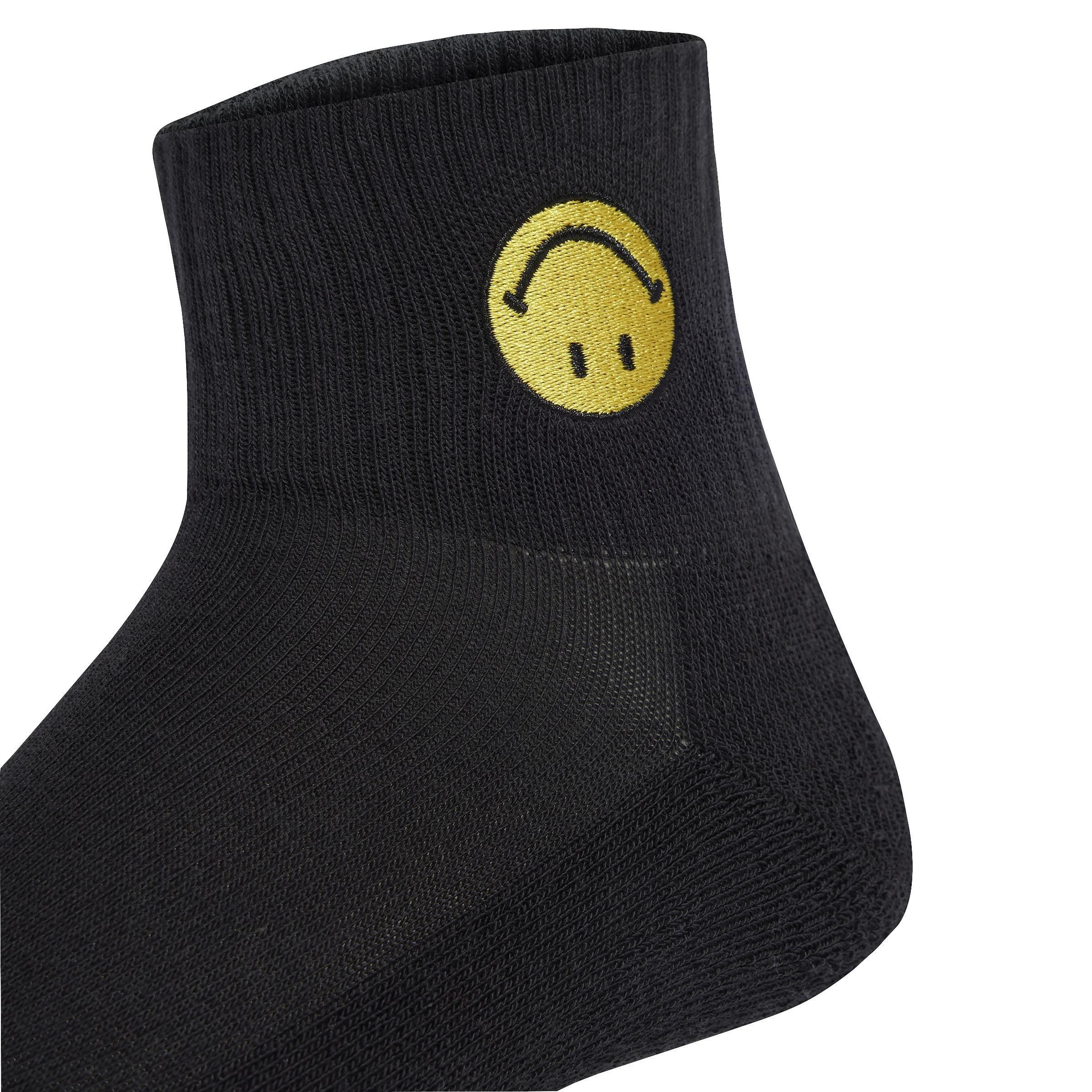 Unisex adidas Originals x Smiley Mid Ankle Socks 2 Pairs, White, A701_ONE, large image number 1