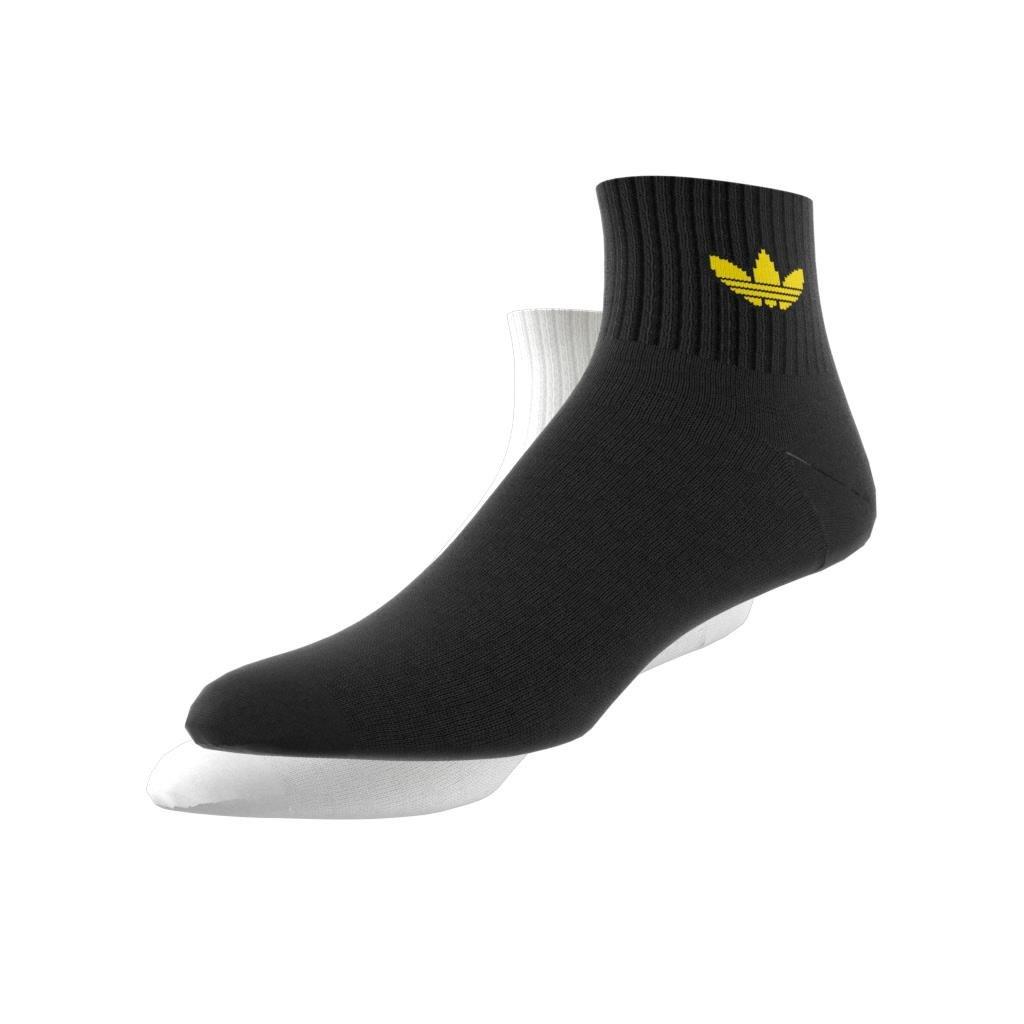 Unisex adidas Originals x Smiley Mid Ankle Socks 2 Pairs, White, A701_ONE, large image number 3