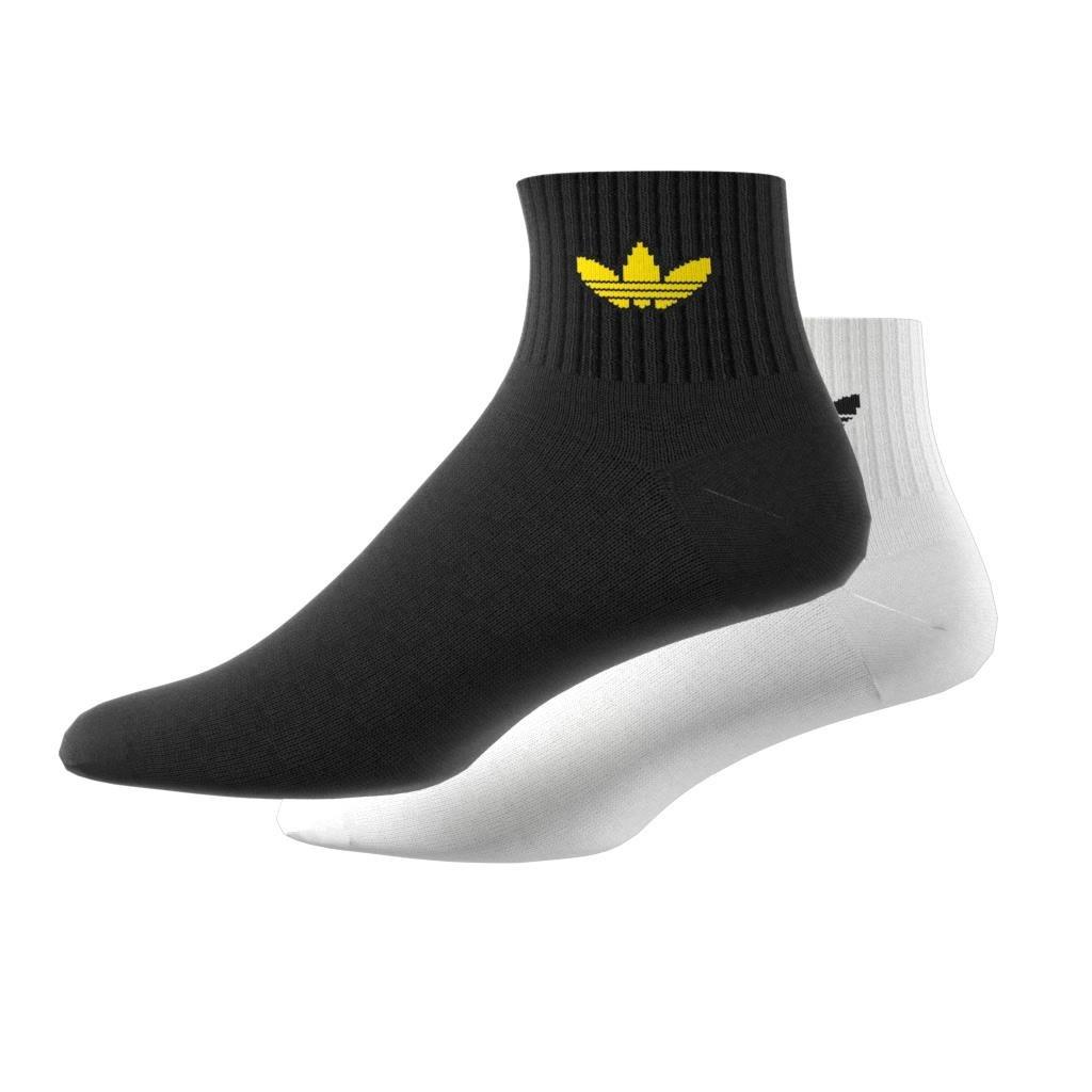 Unisex adidas Originals x Smiley Mid Ankle Socks 2 Pairs, White, A701_ONE, large image number 8