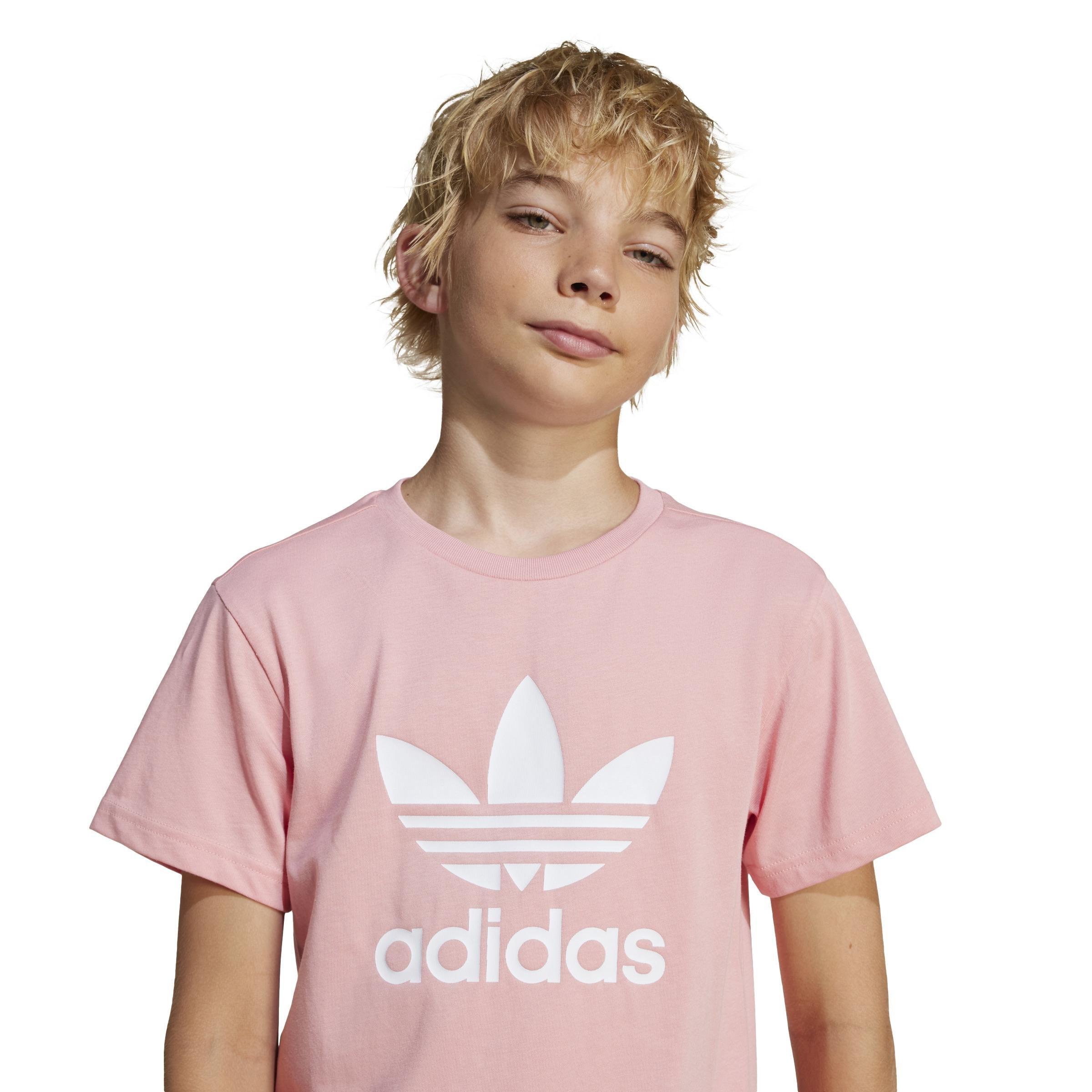 Unisex Adicolor Trefoil T-Shirt, Pink, A701_ONE, large image number 3