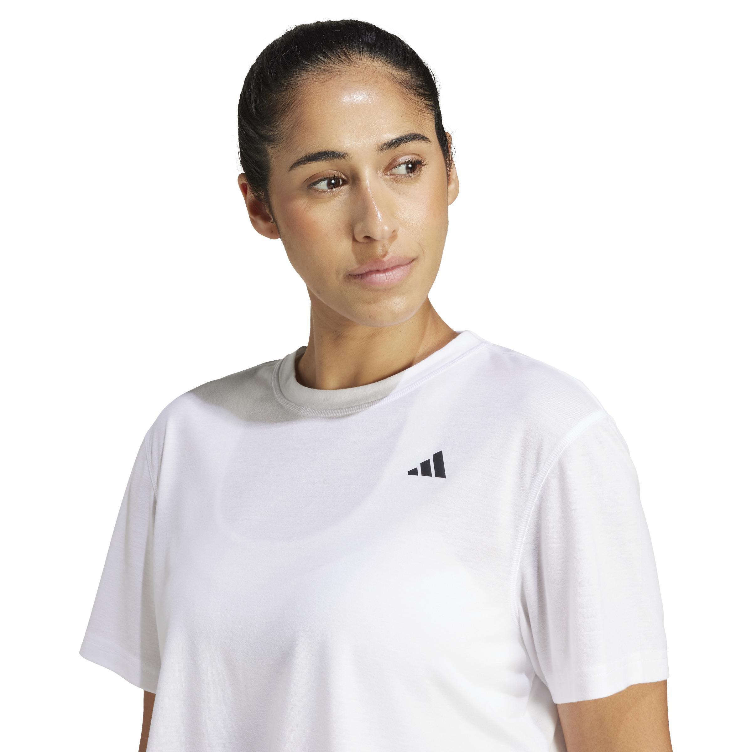 Train Essentials Boxy Workout T-Shirt, White, , large image number 3
