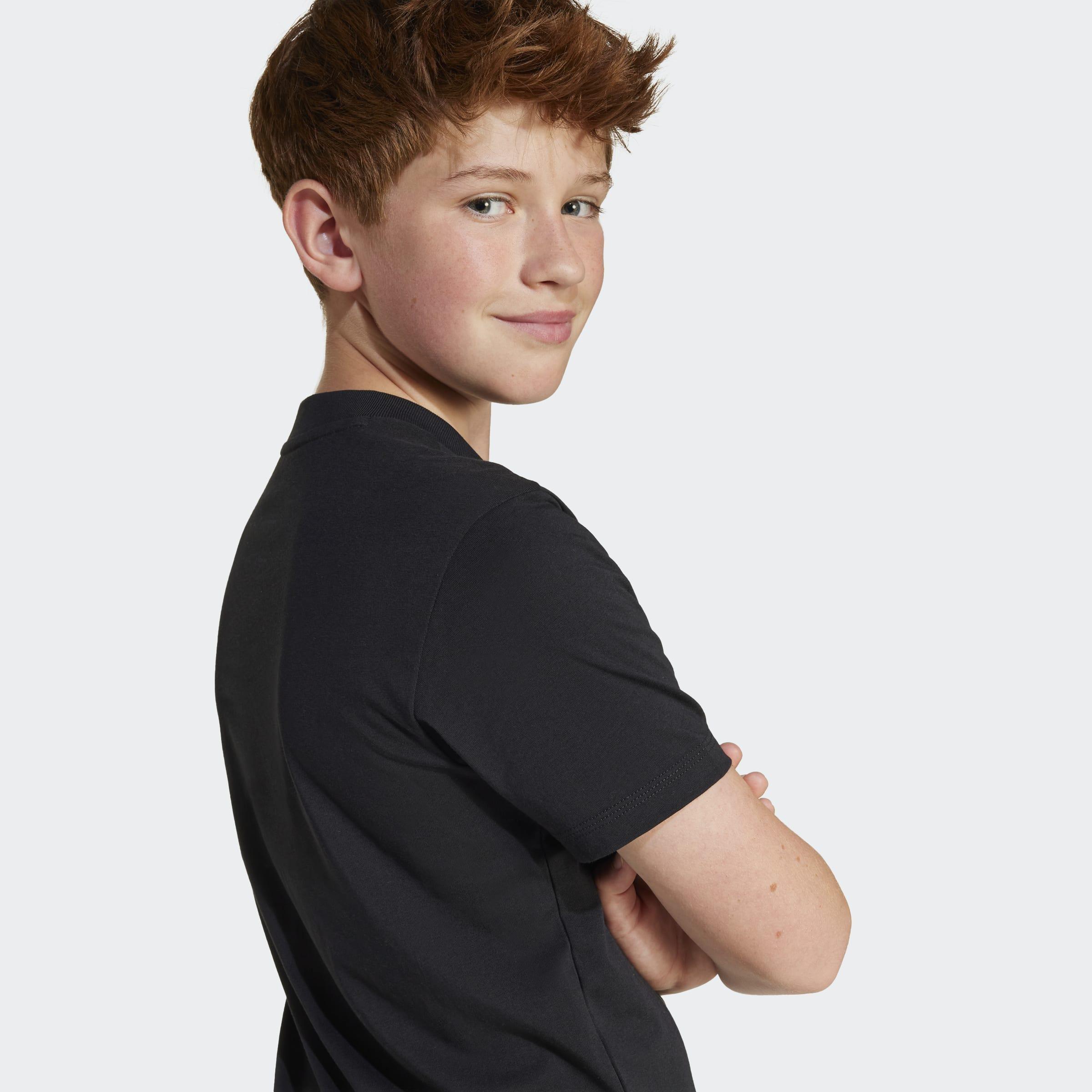 Kids Unisex Essentials T-Shirt, Black, A701_ONE, large image number 4