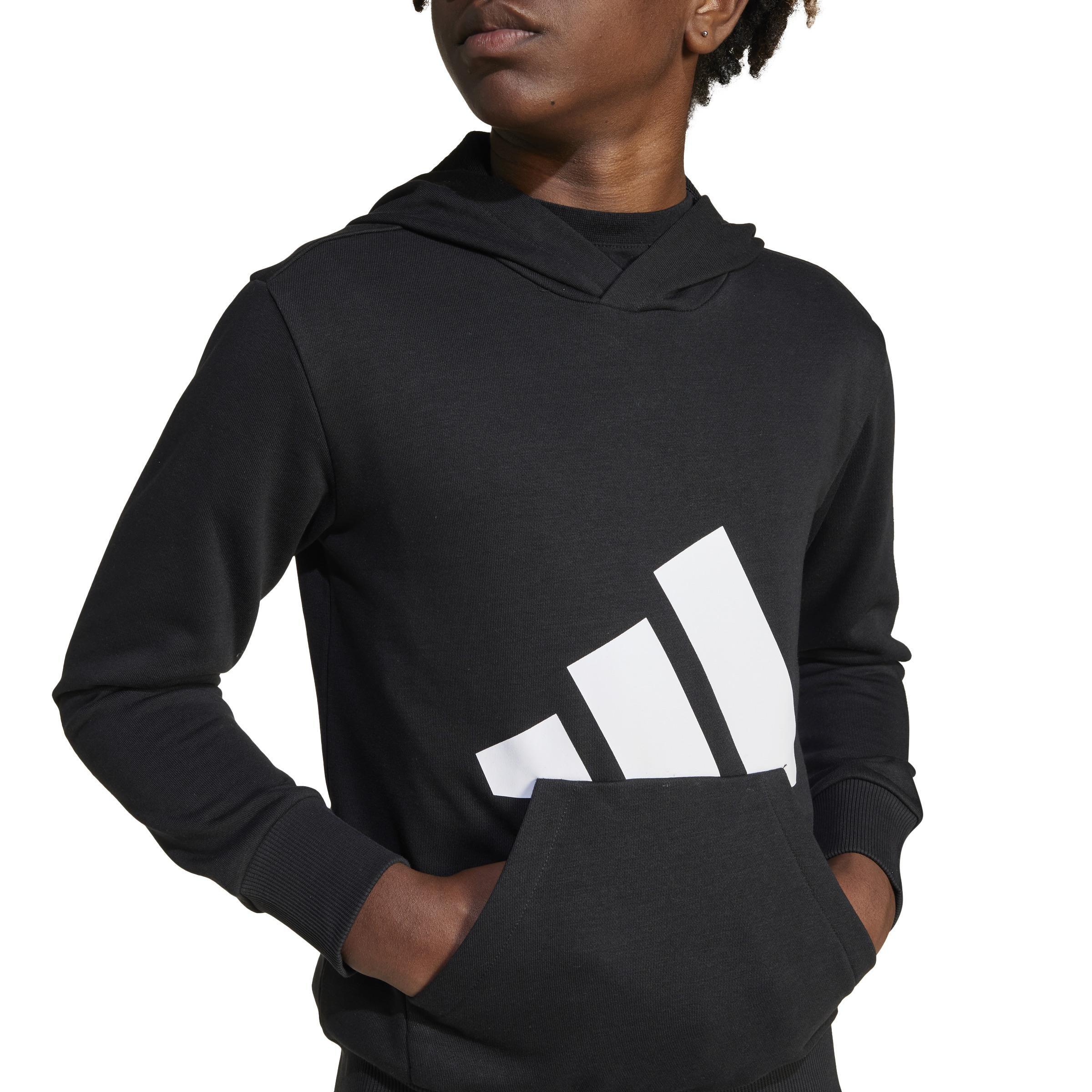 Unisex Essentials Hoodie Kids, Black, A701_ONE, large image number 3