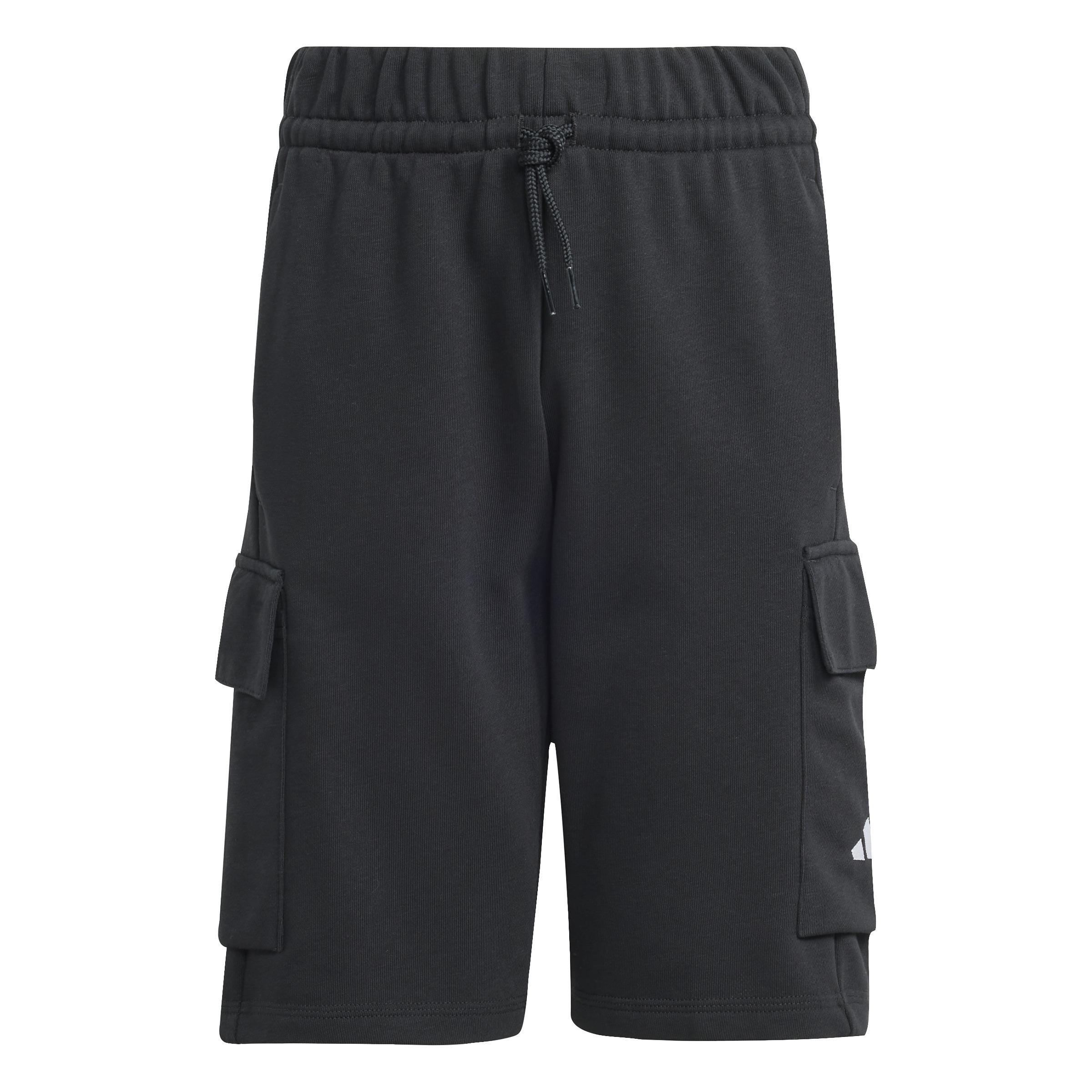Unisex Kids Essentials Cargo Shorts, Black, , large image number 0