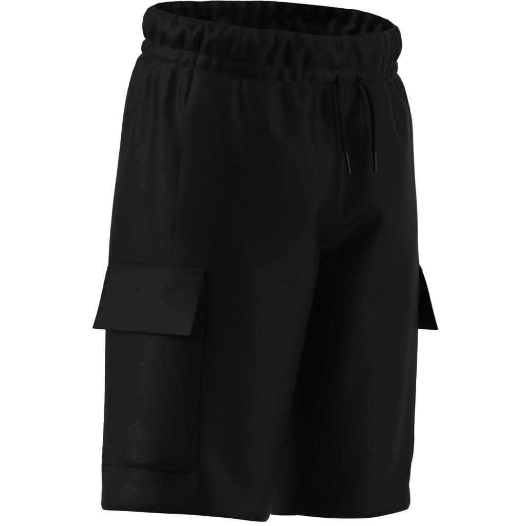 Unisex Essentials Cargo Shorts Kids, Black, A701_ONE, large image number 9