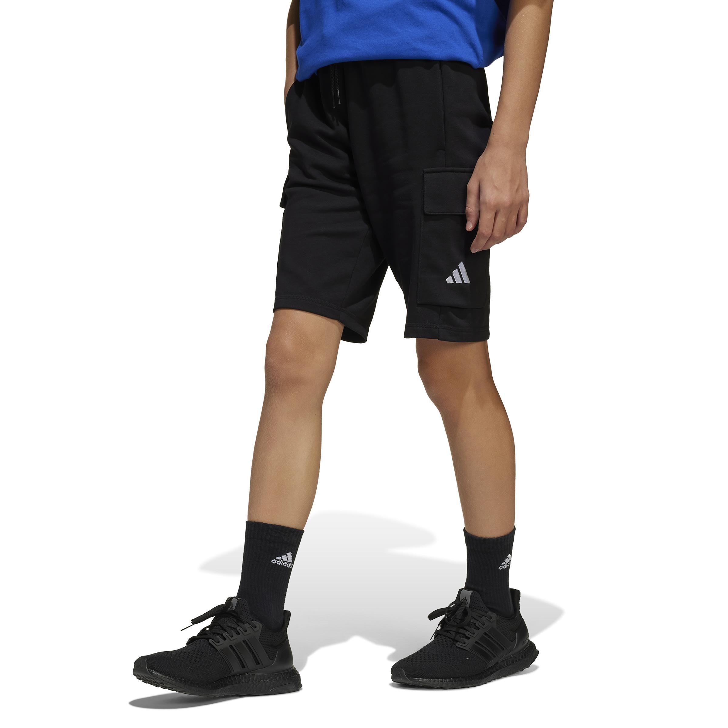 Unisex Kids Essentials Cargo Shorts, Black, , large image number 11