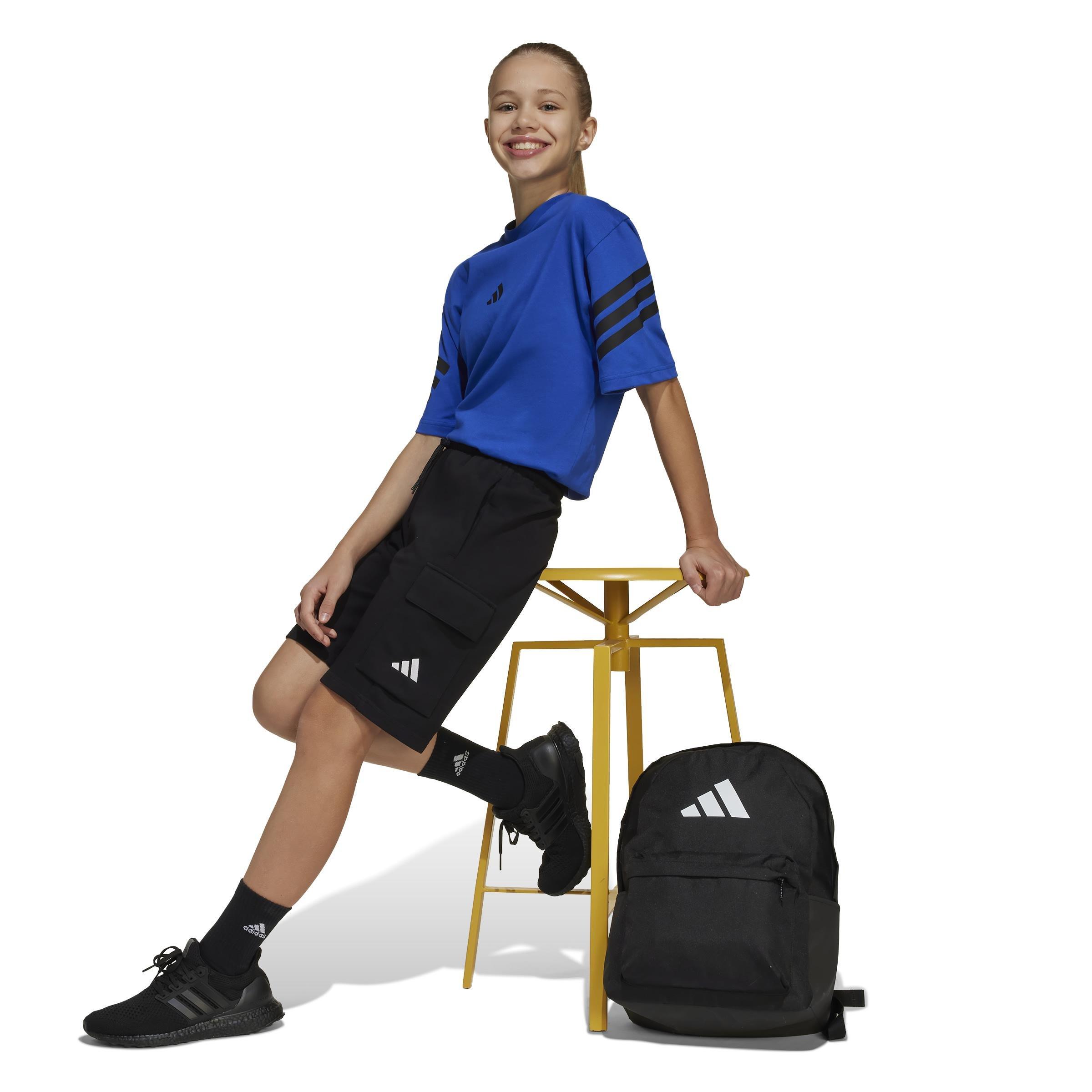 Unisex Kids Essentials Cargo Shorts, Black, , large image number 13