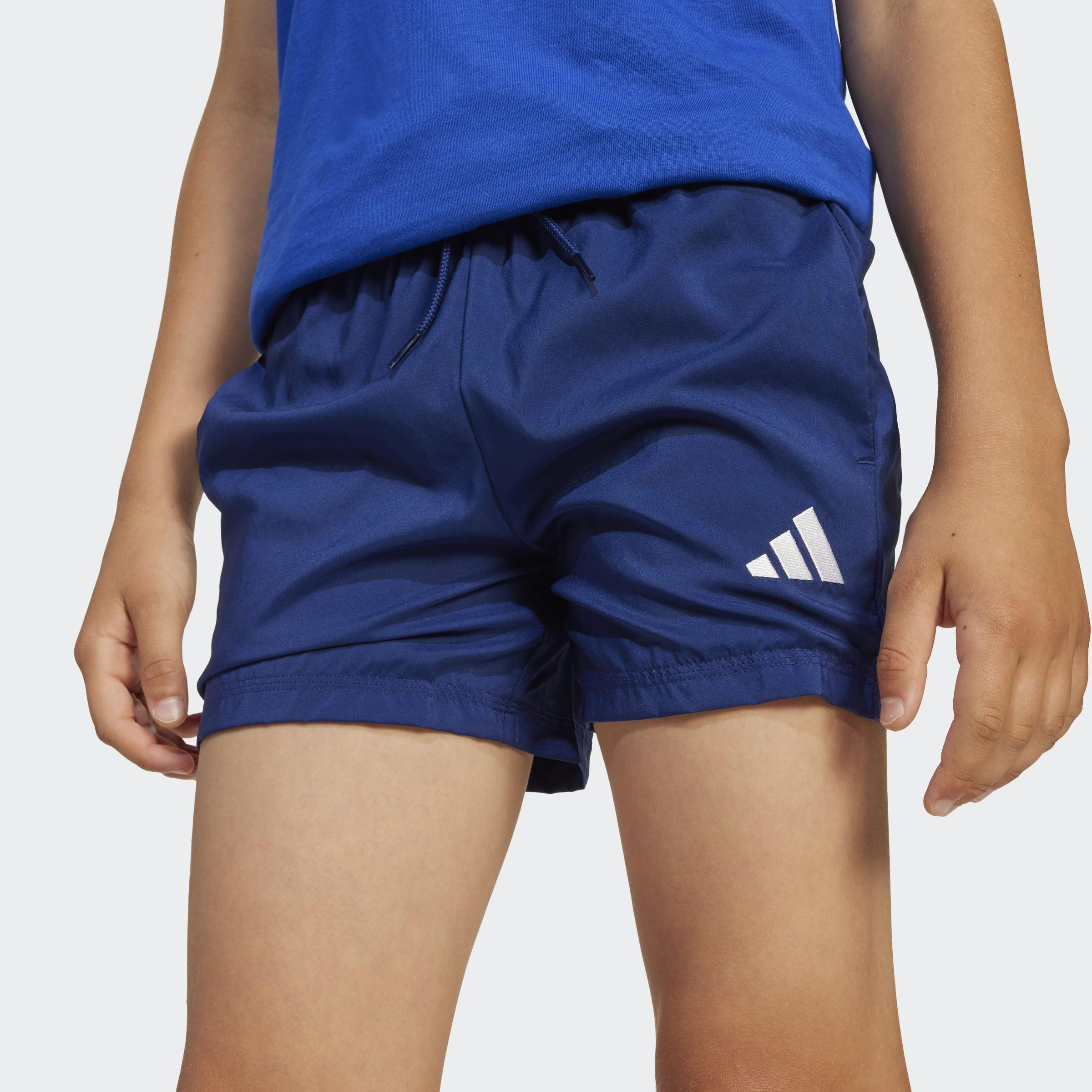 Kids Unisex Essentials Climacool Shorts, Blue, A701_ONE, medium