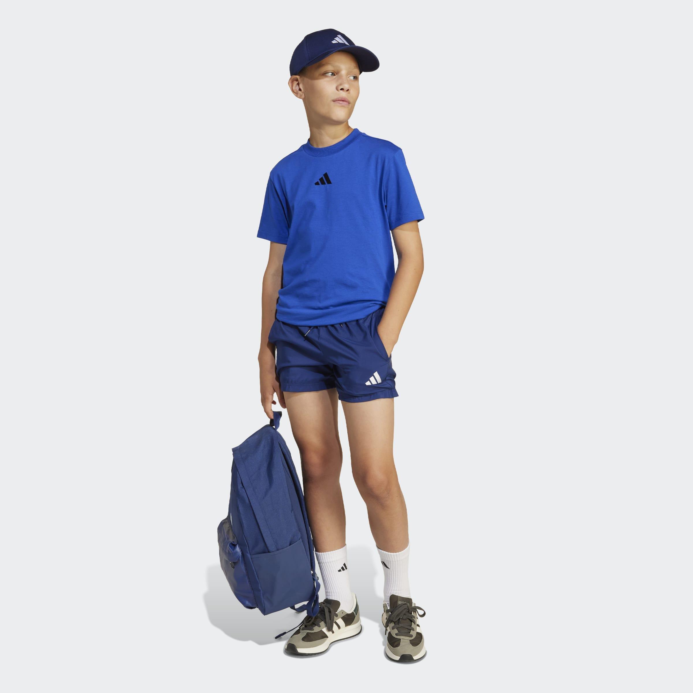 Kids Unisex Essentials Climacool Shorts, Blue, A701_ONE, large image number 5