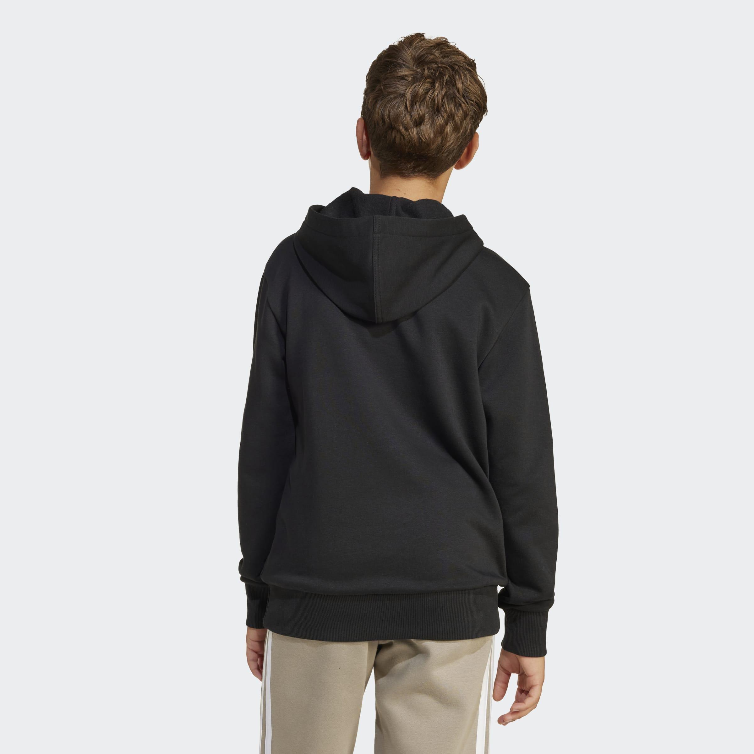 Kids Unisex Essentials Hoodie, Black, A701_ONE, medium