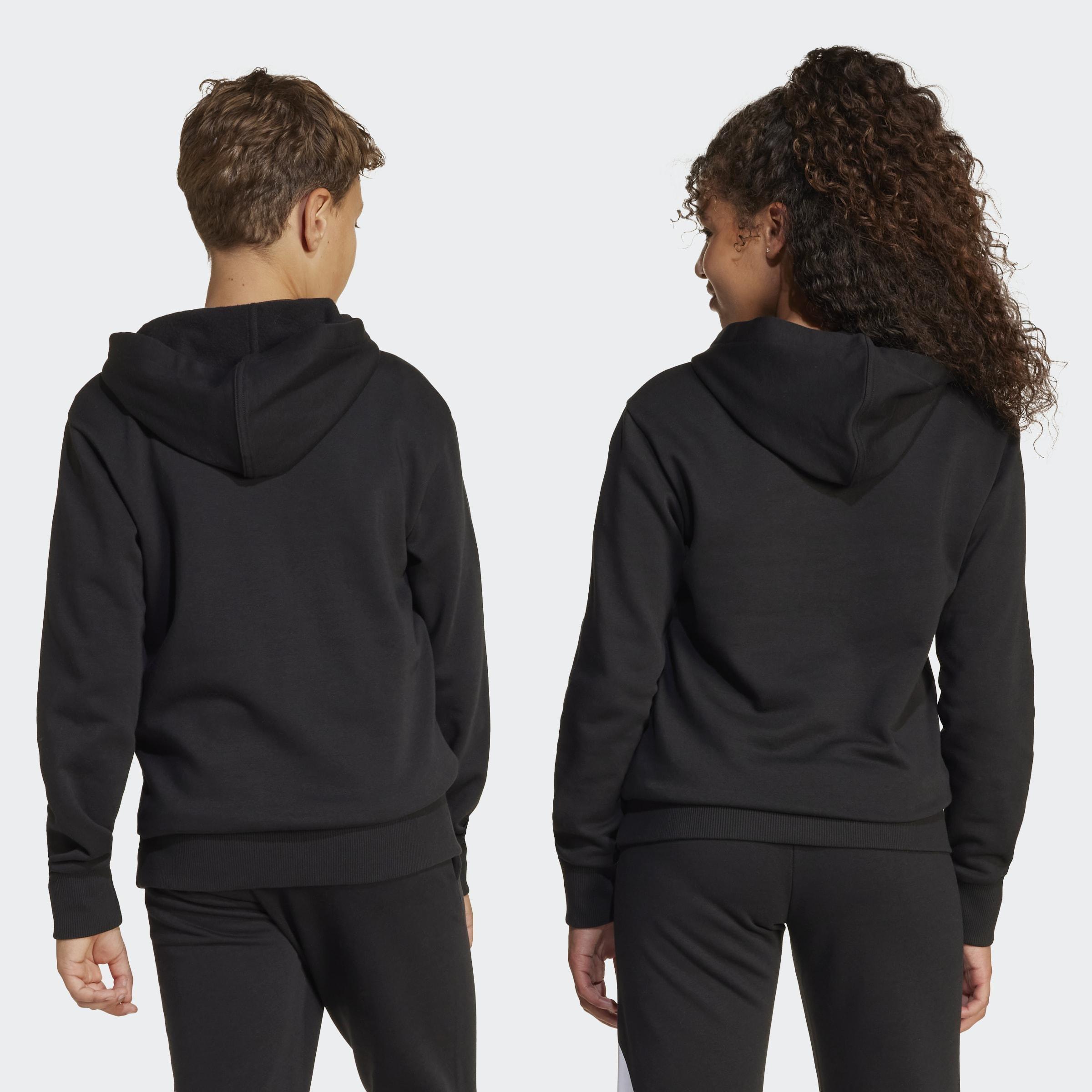 Kids Unisex Essentials Hoodie, Black, A701_ONE, medium