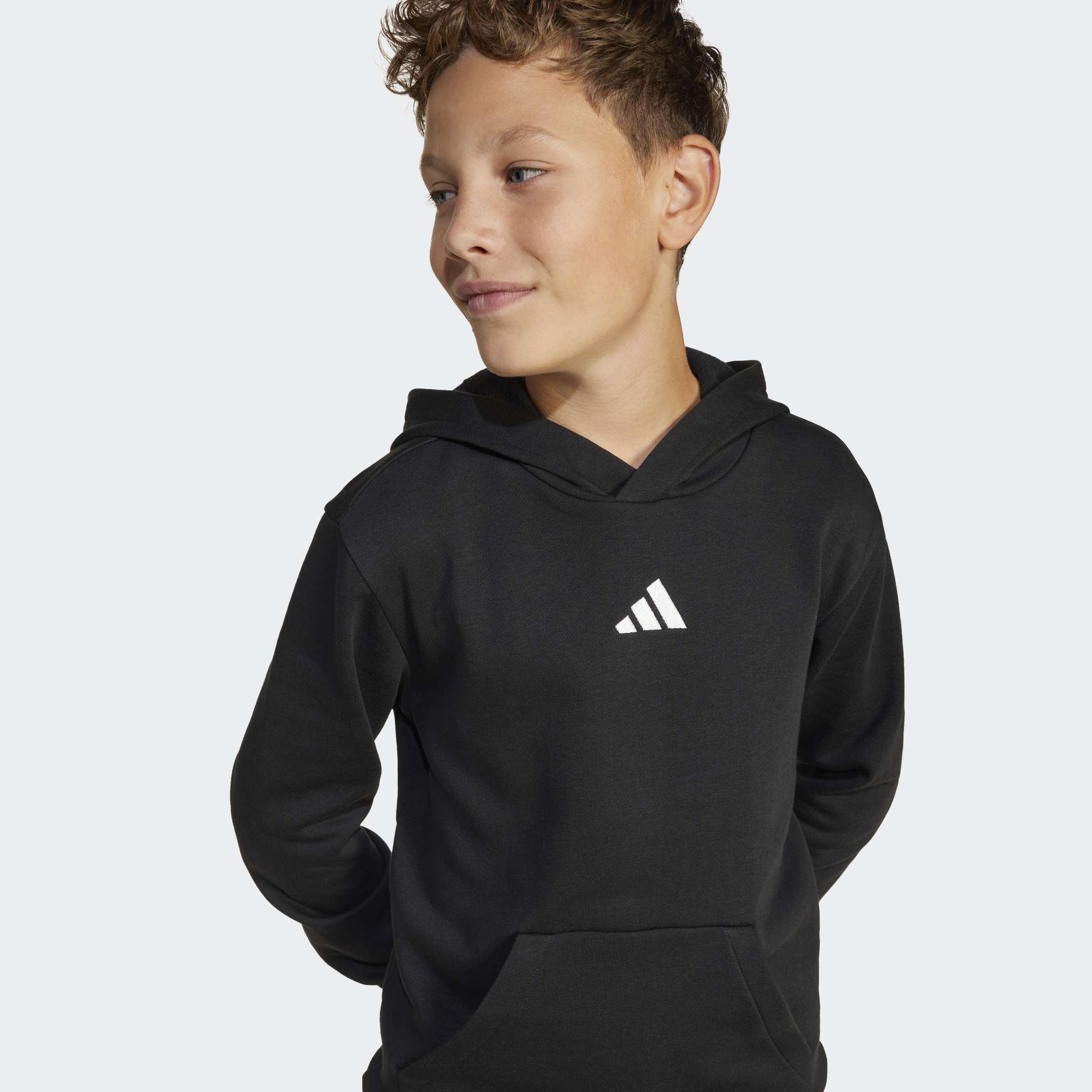 Kids Unisex Essentials Hoodie, Black, A701_ONE, large image number 4