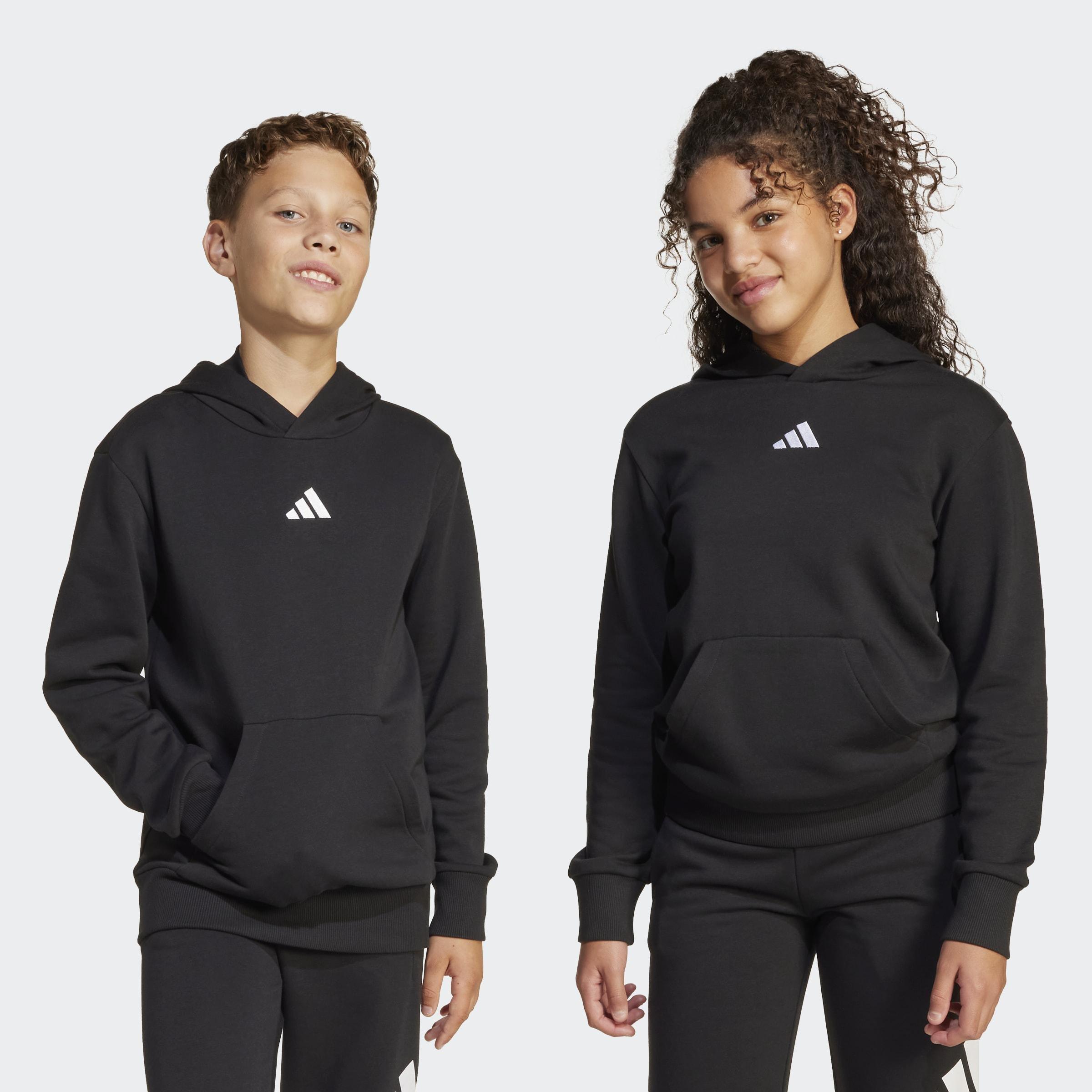 Kids Unisex Essentials Hoodie, Black, A701_ONE, large image number 5