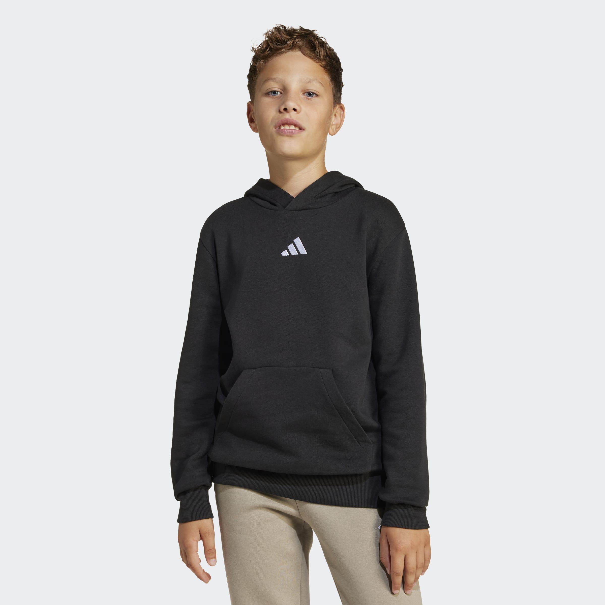 Kids Unisex Essentials Hoodie, Black, A701_ONE, large image number 7