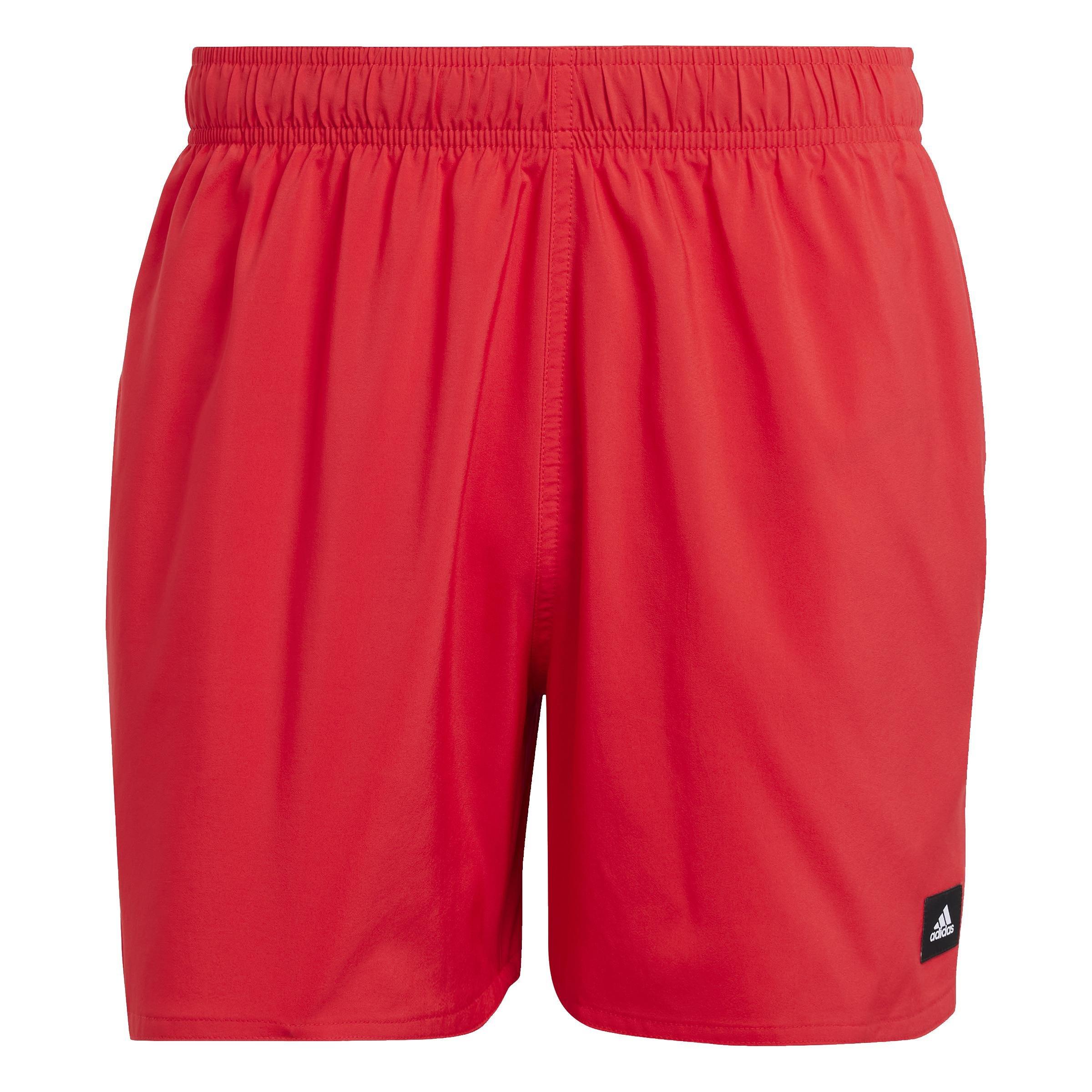 Solid CLX Short-Length Swim Shorts, Red, , large image number 0